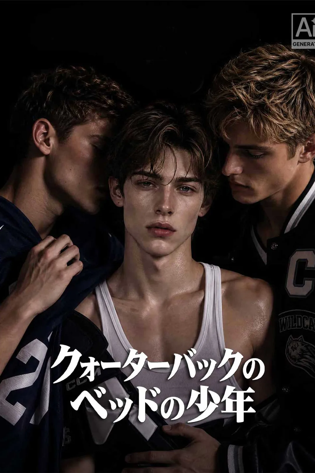 クォーターバックのベッドの少年のポスター