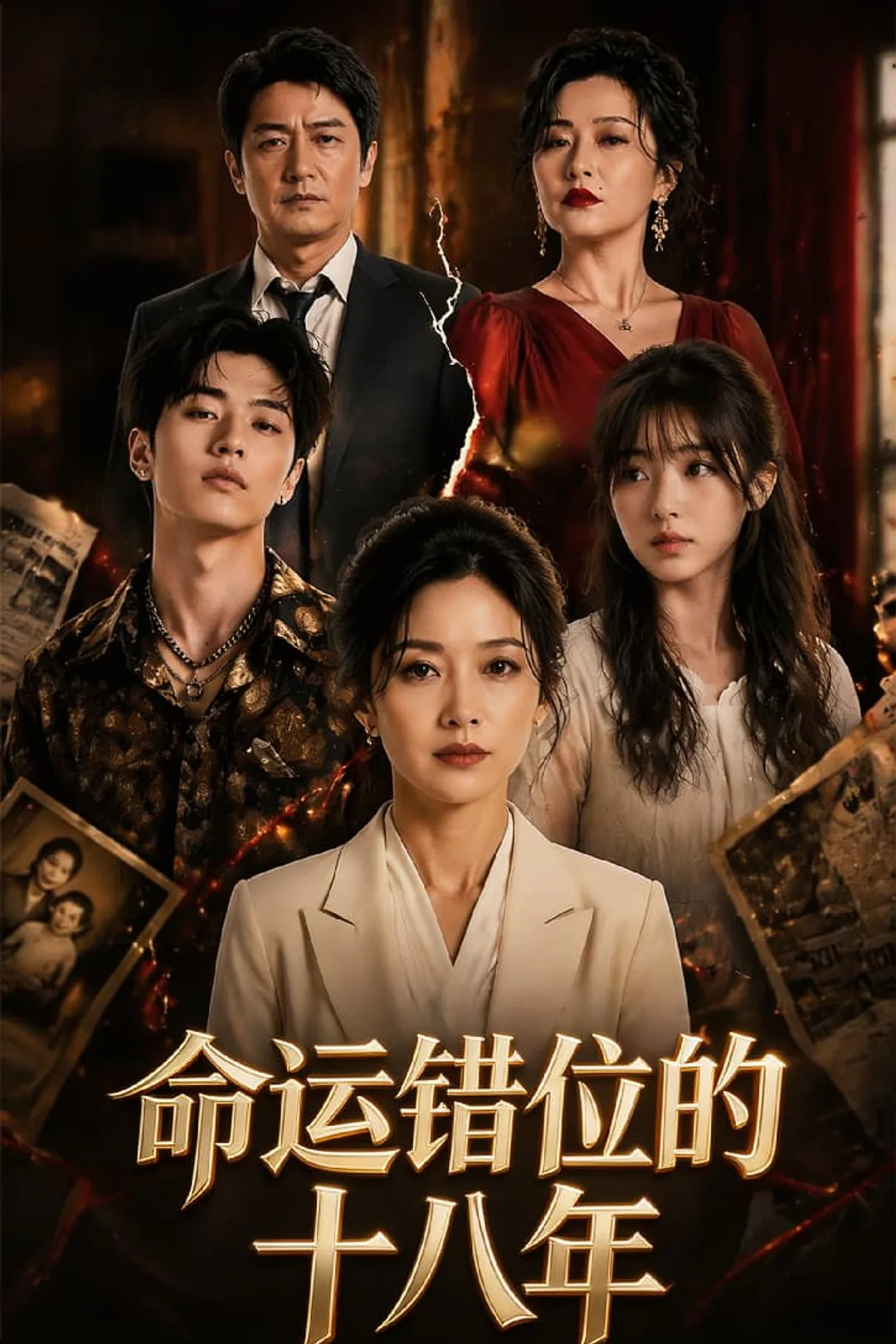 《命运错位的十八年》海报