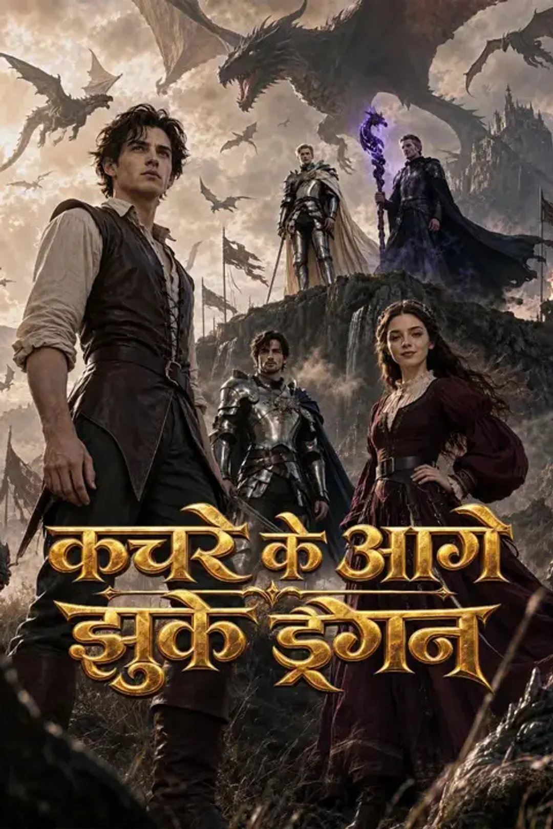 (डबिंग) कचरे के आगे झुके ड्रैगन का पोस्टर