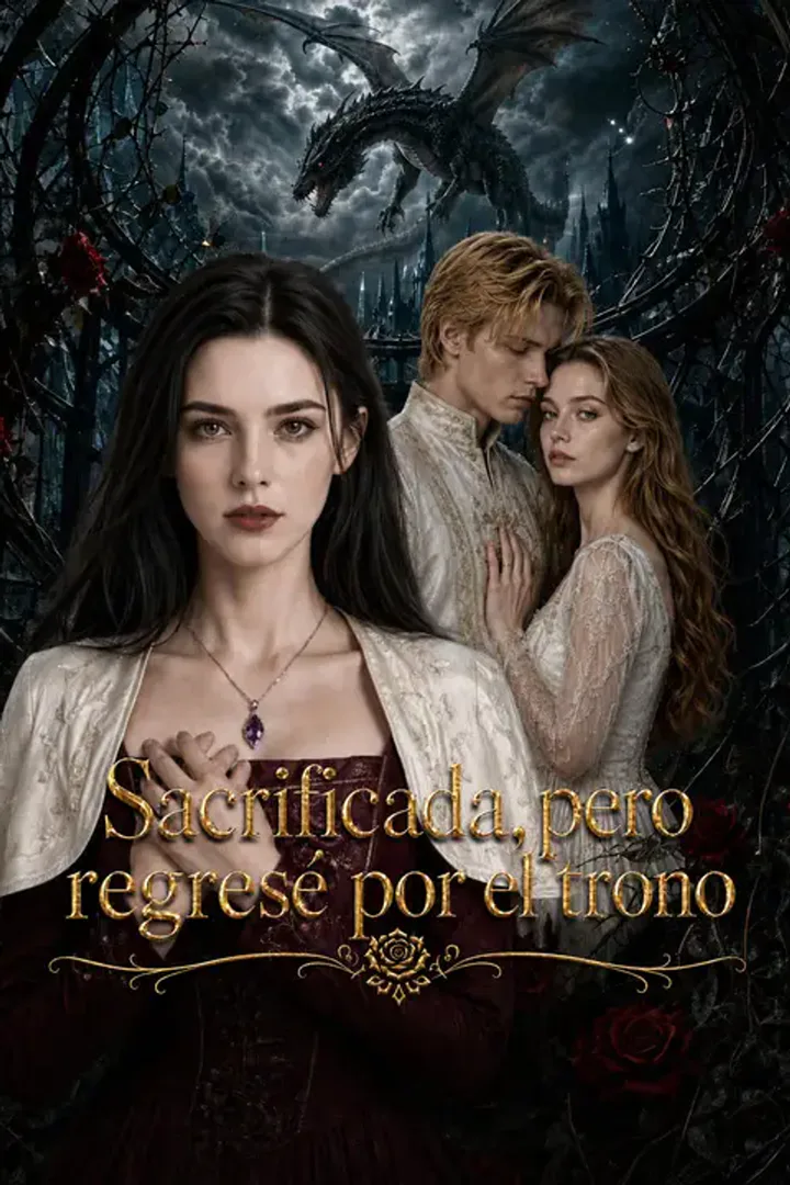 Póster de Sacrificada, pero regresé por el trono