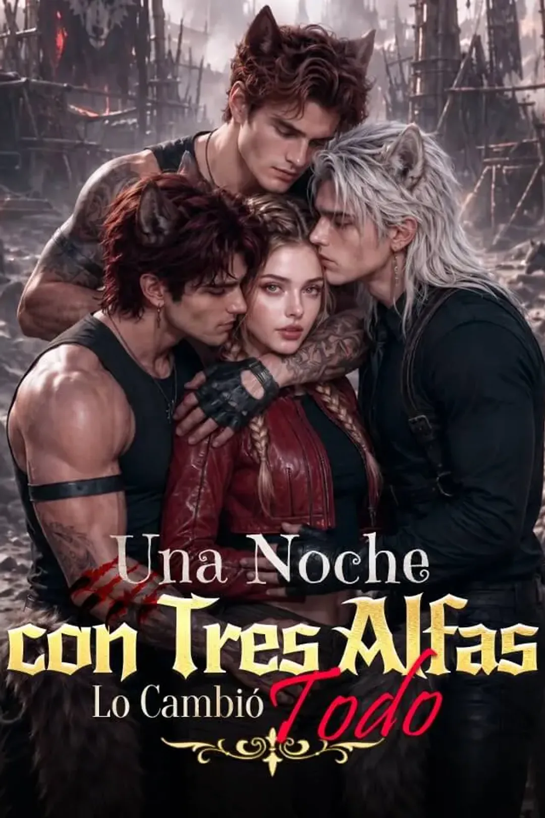 Póster de Una Noche con Tres Alfas lo Cambió Todo