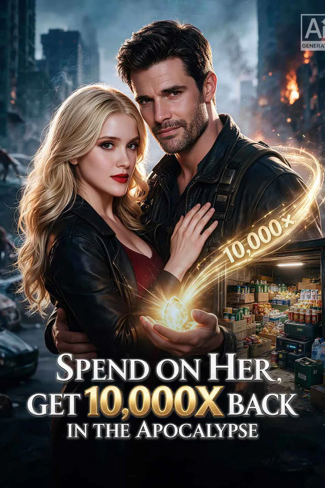 Spend on Her, Get 10,000X Back in the Apocalypse poster