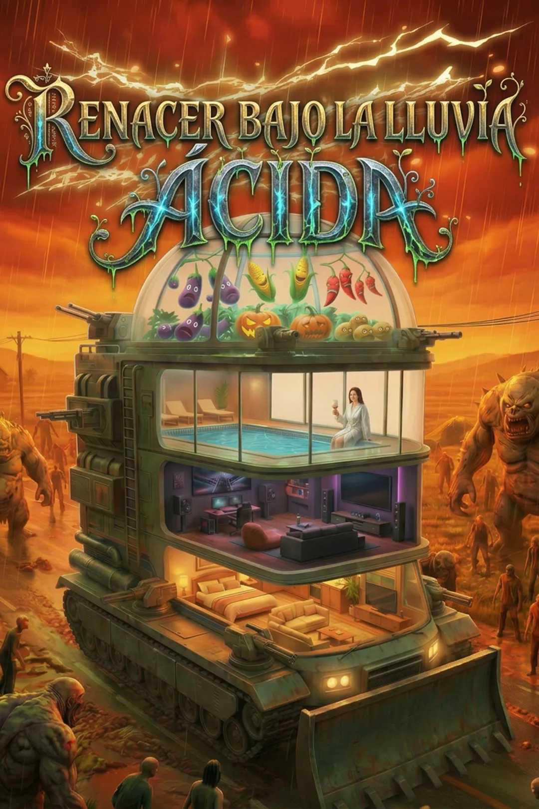 Póster de Renacer bajo la lluvia ácida