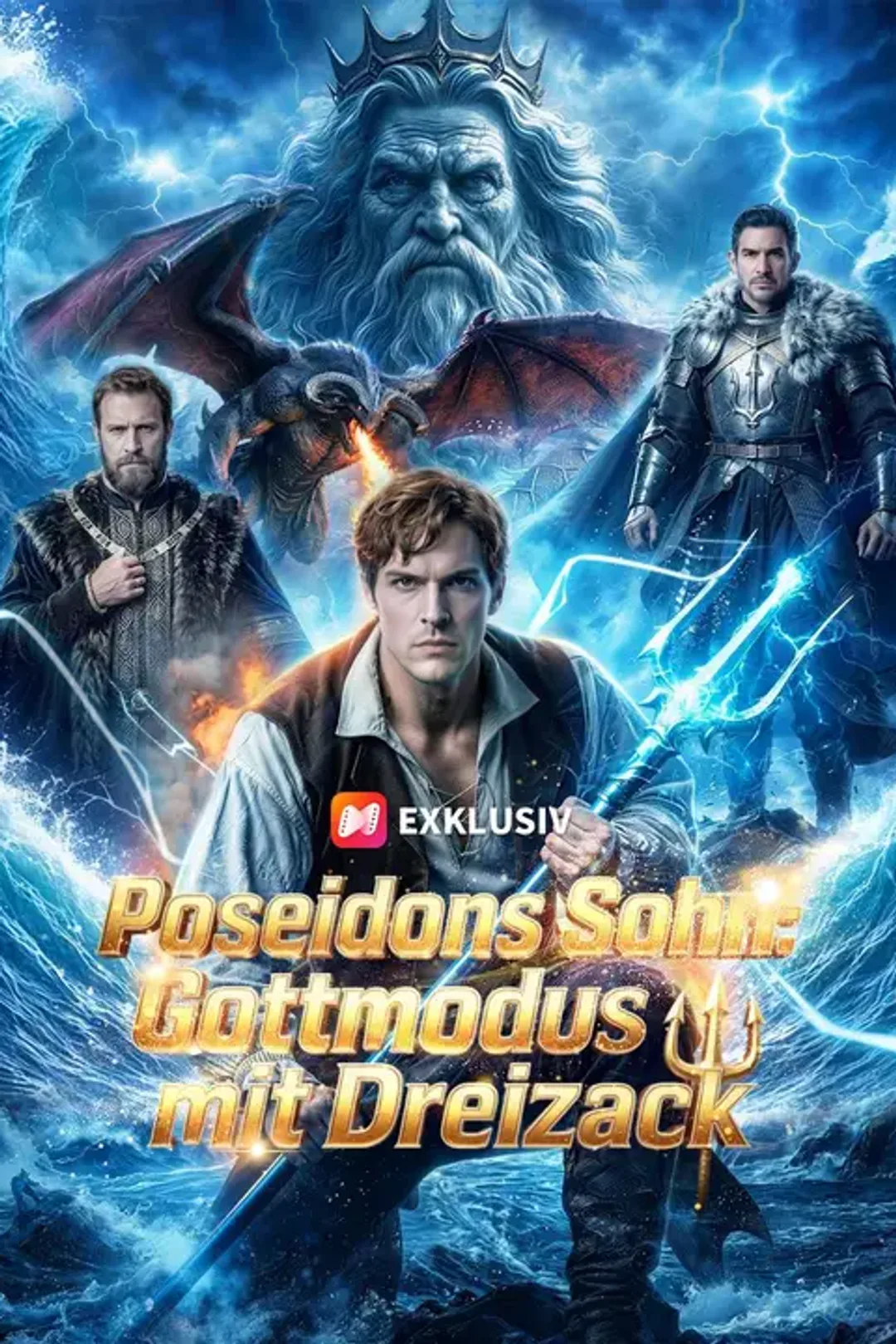 Poster von (Synchro) Poseidons Sohn: Gottmodus mit Dreizack