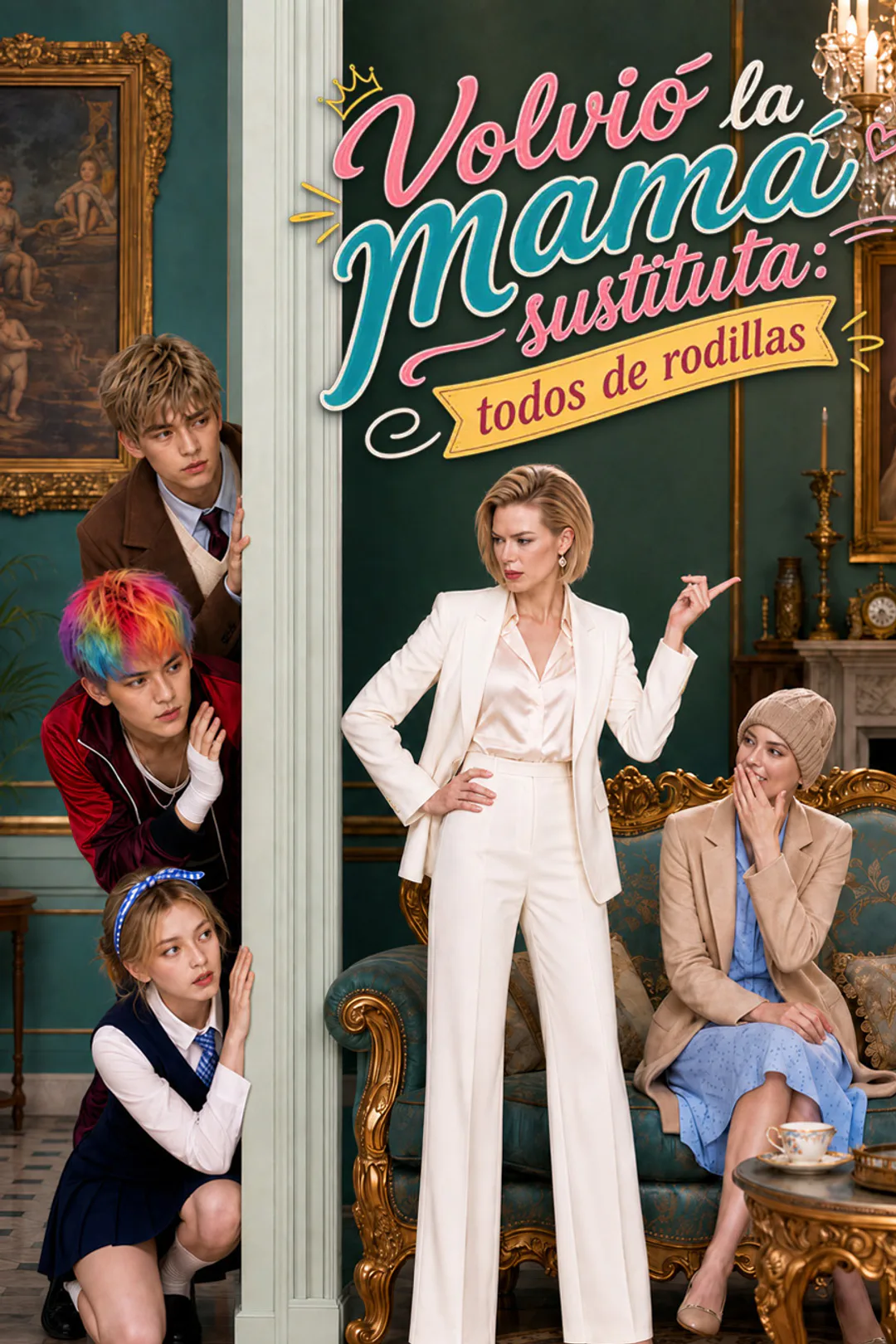 Póster de Volvió la mamá sustituta: todos de rodillas