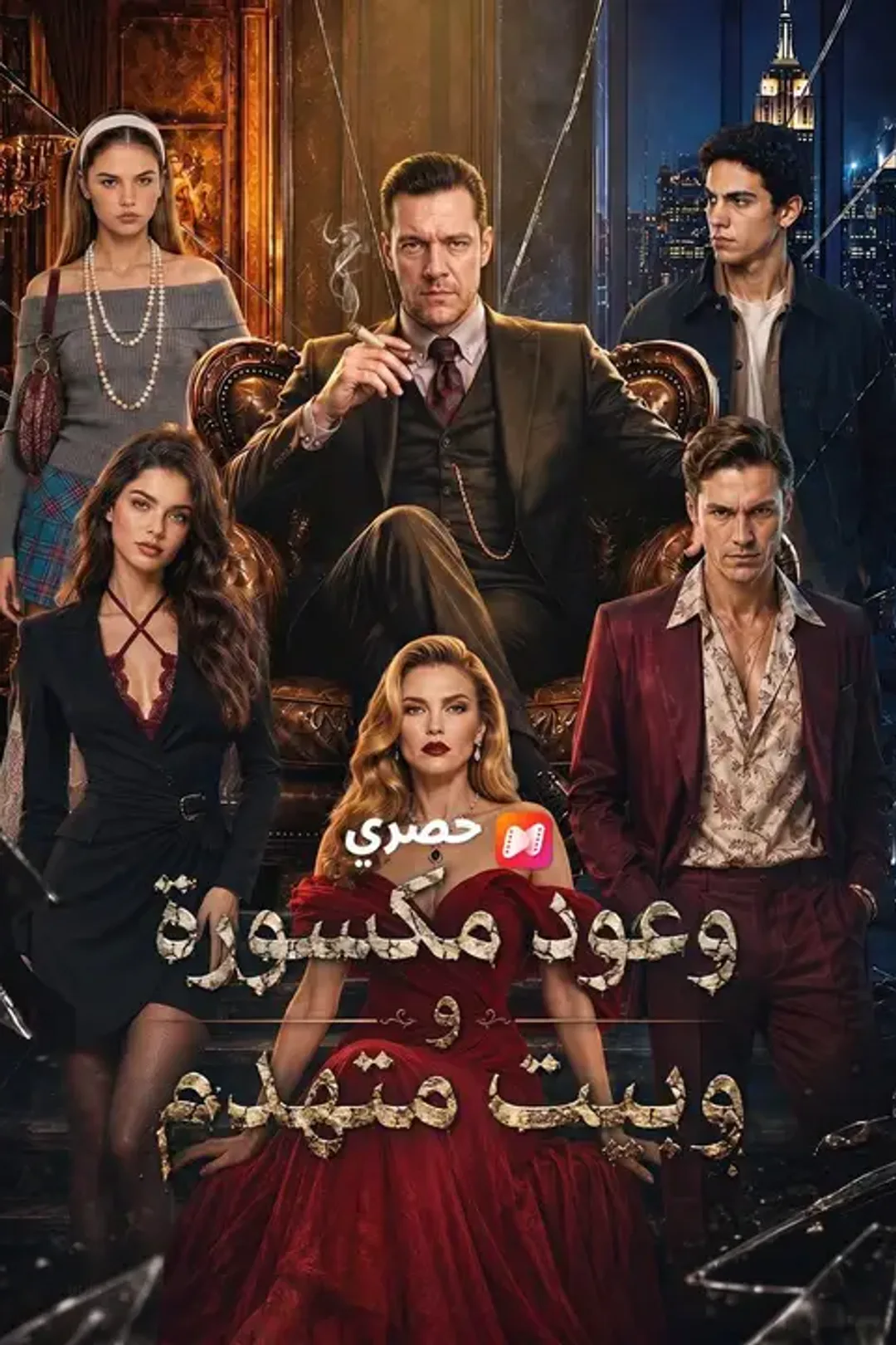 ملصق مسلسل «مدبلج وعود مكسورة وبيتمتهدم»