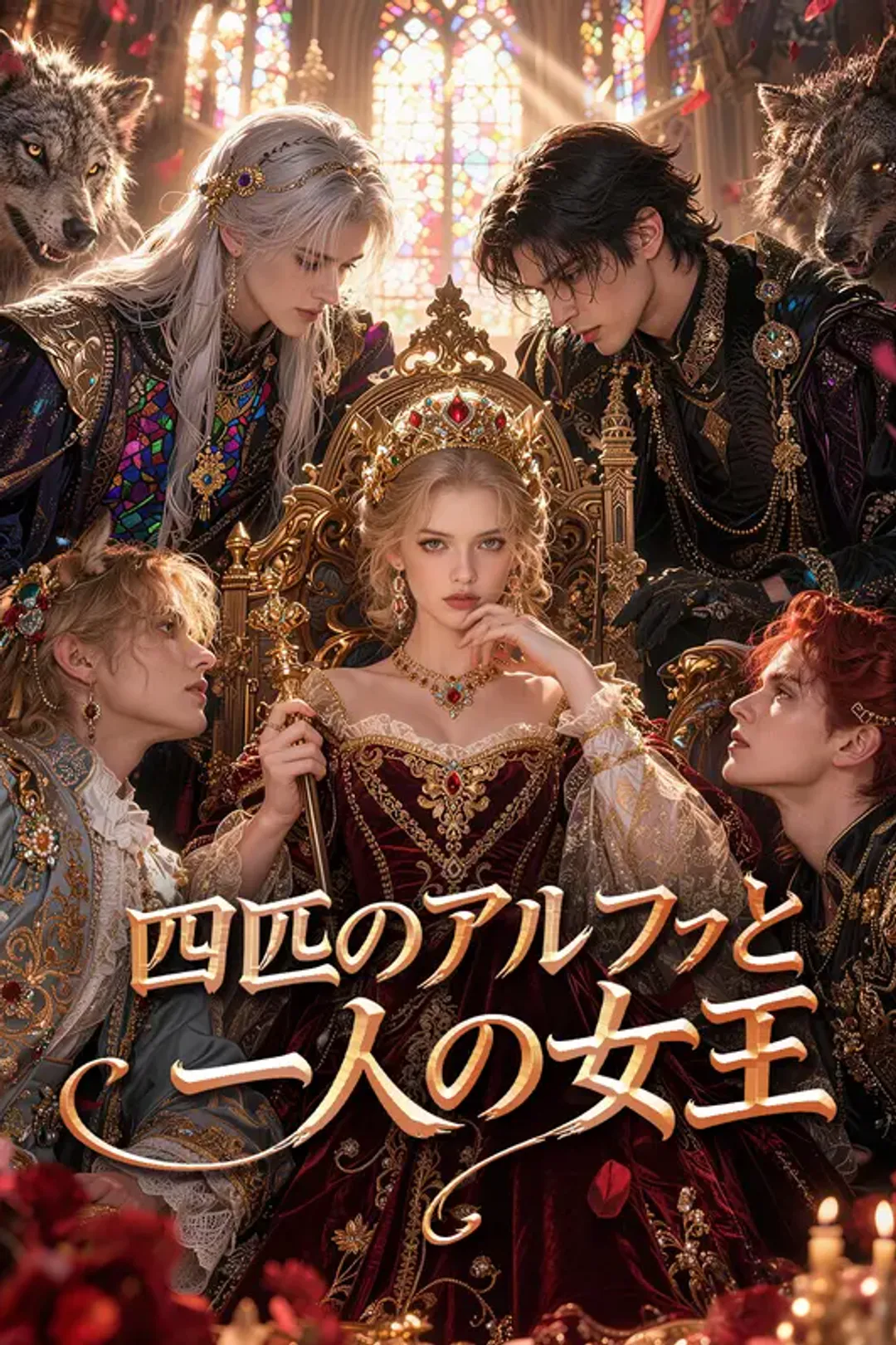 四匹のアルファと一人の女王のポスター