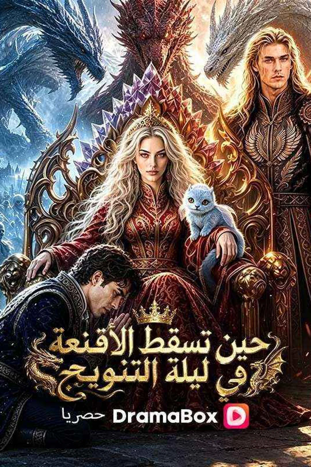 ملصق مسلسل «حين تسقط الأقنعة في ليلة التتويج»