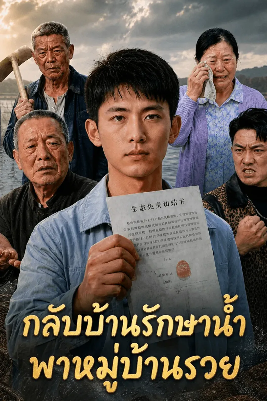 โปสเตอร์ กลับบ้านรักษาน้ำ พาหมู่บ้านรวย