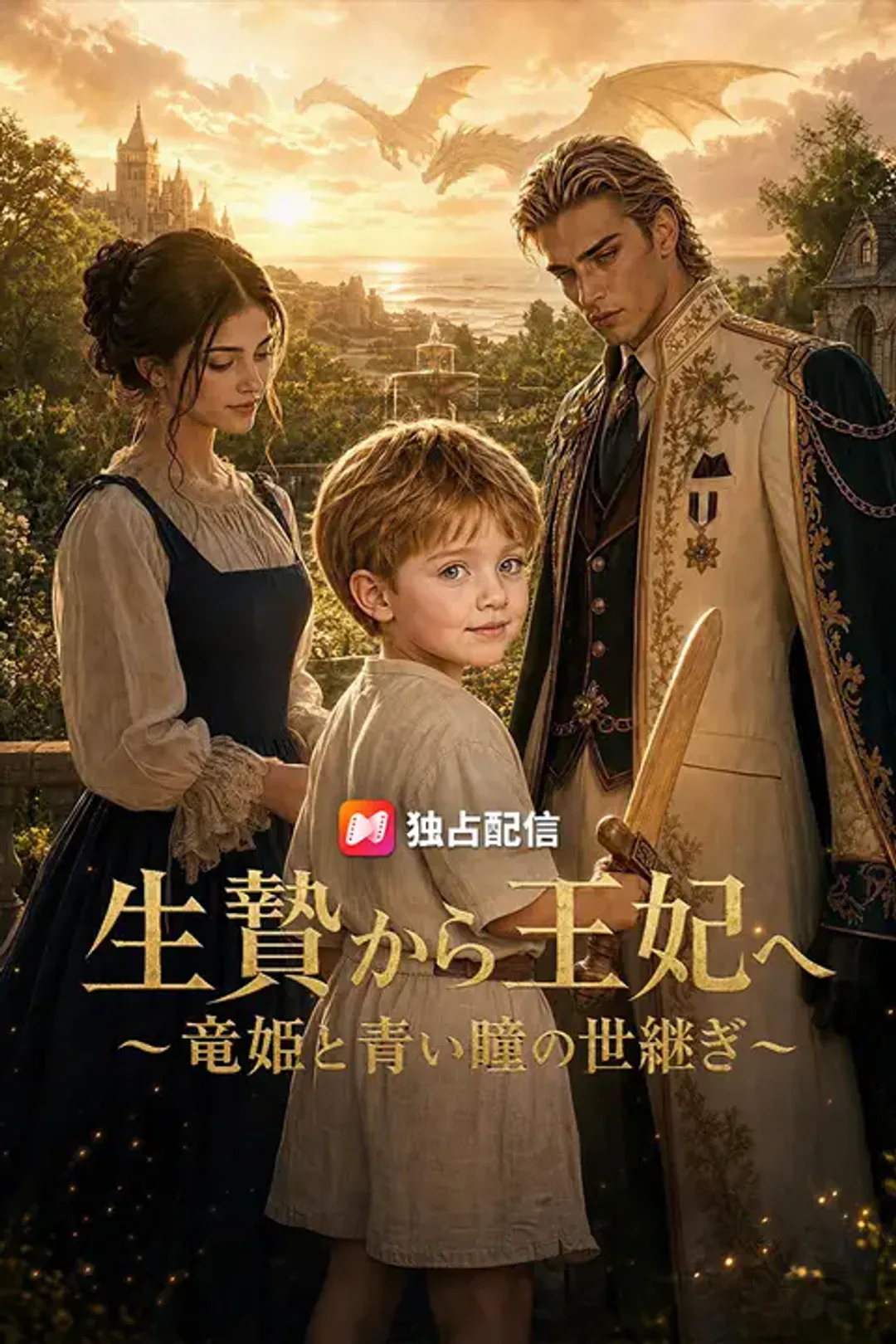 生贄から王妃へ～竜姫と青い瞳の世継ぎ～のポスター