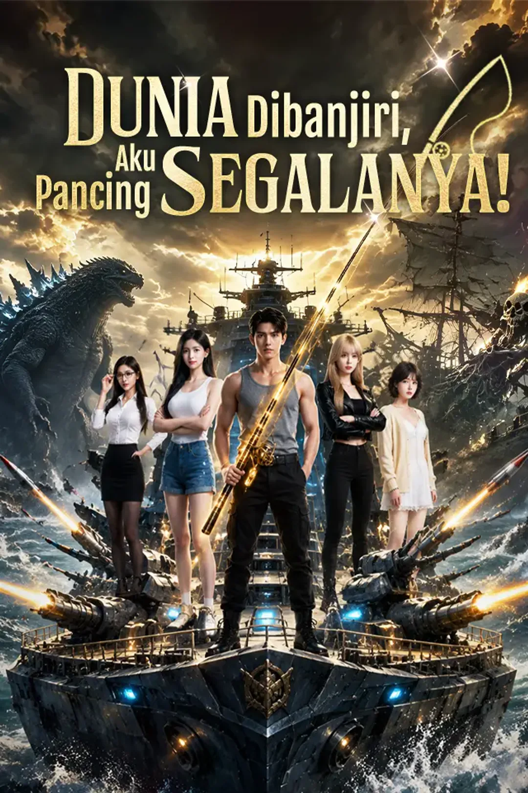 Poster Dunia Dibanjiri, Aku Pancing Segalanya!