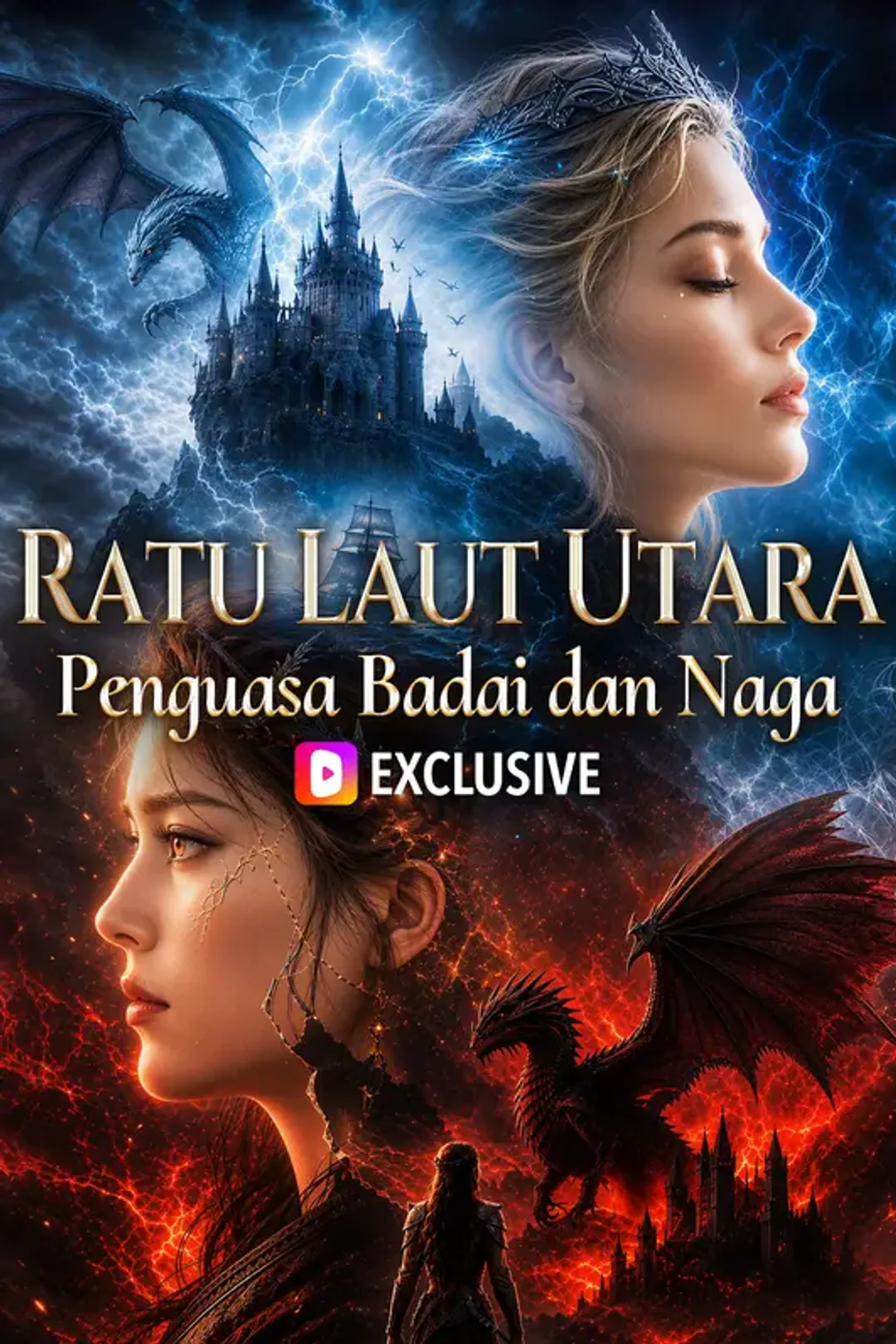 Poster Ratu Laut Utara: Penguasa Badai dan Naga