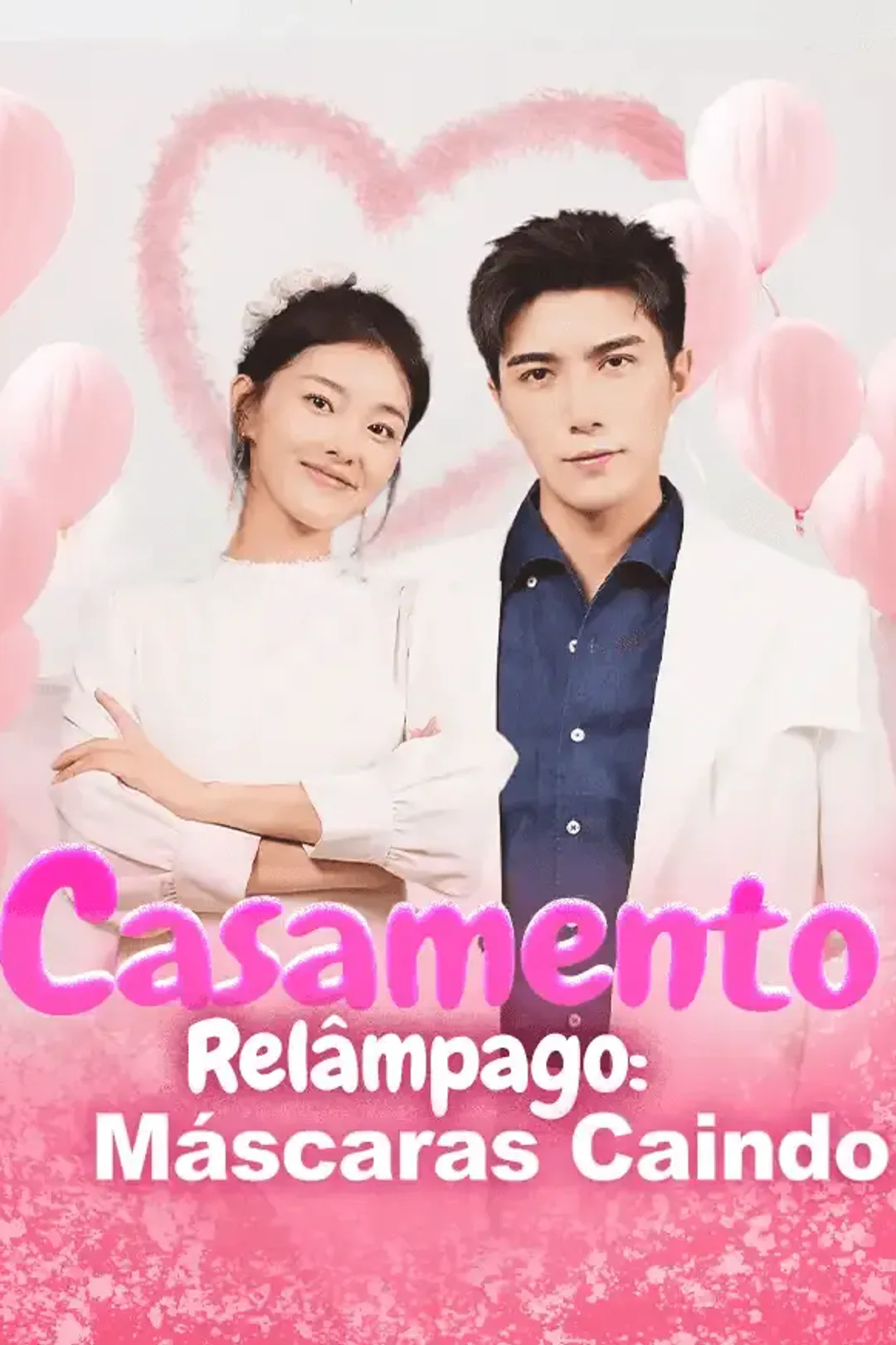 Pôster de Casamento Relâmpago Máscaras Caindo