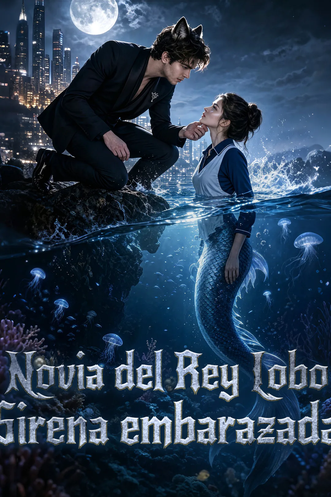 Póster de Novia del Rey Lobo Sirena embarazada