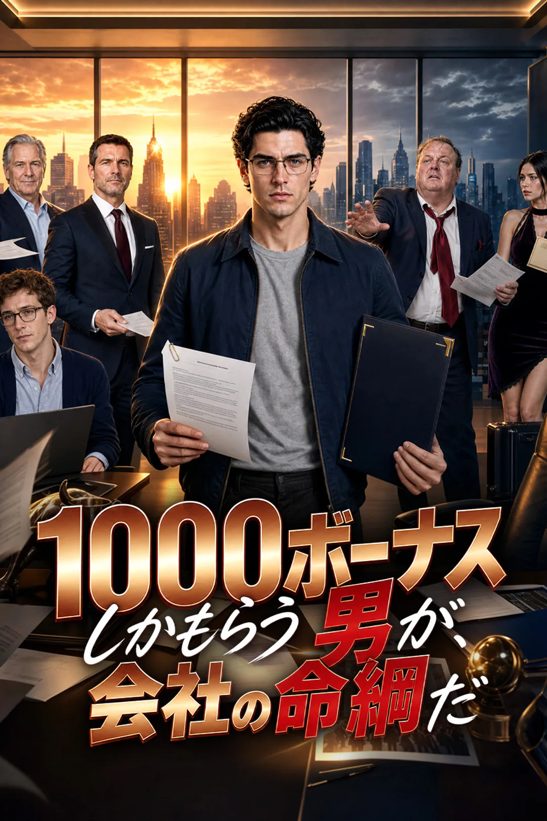1000ボーナスしかもらう男が、会社の命綱だのポスター