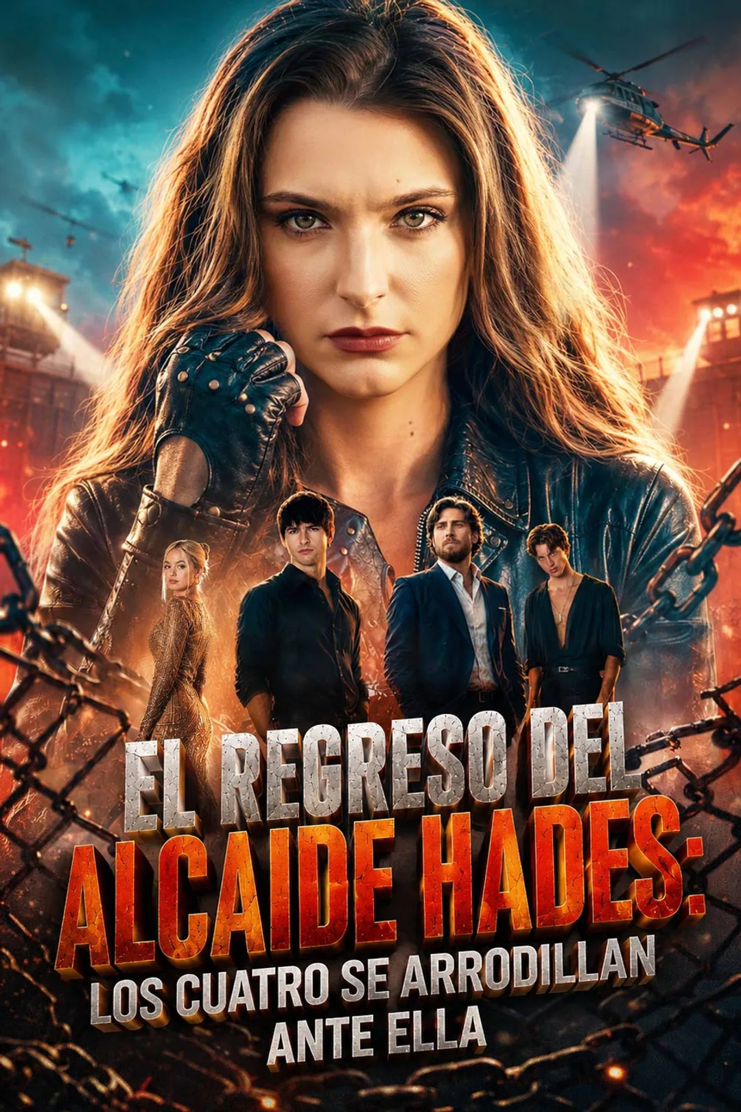Póster de El Regreso del Alcaide Hades: Los Cuatro Se Arrodillan Ante Ella
