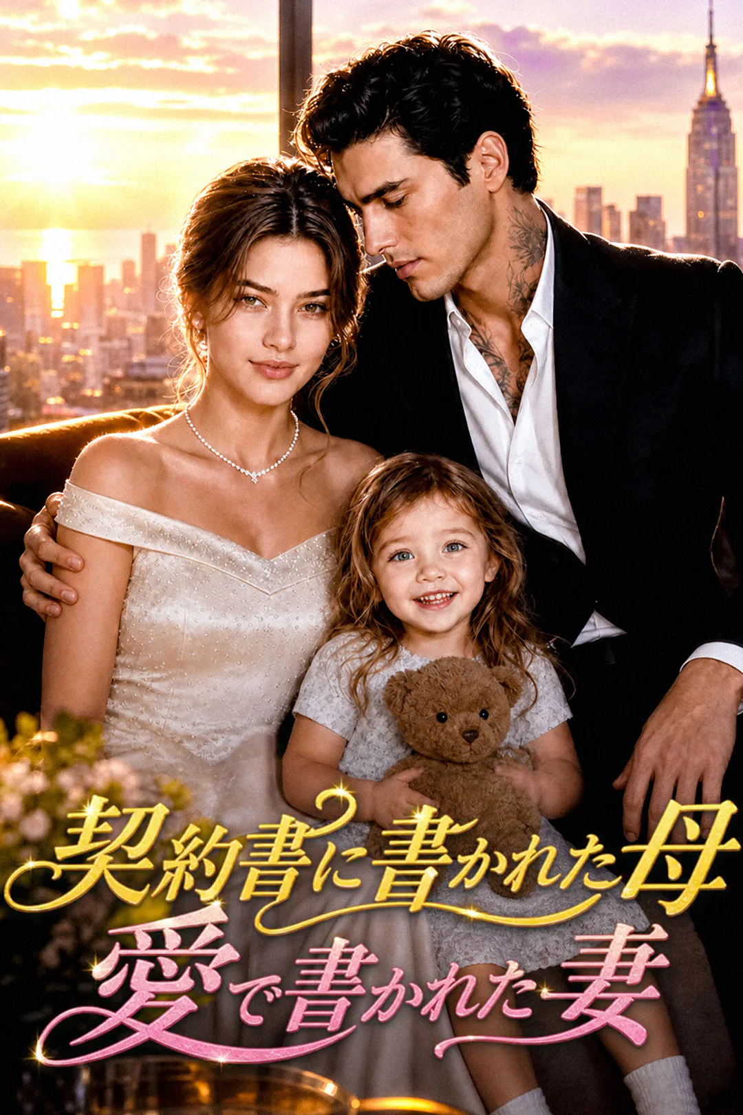 契約書に書かれた母、愛で書かれた妻のポスター
