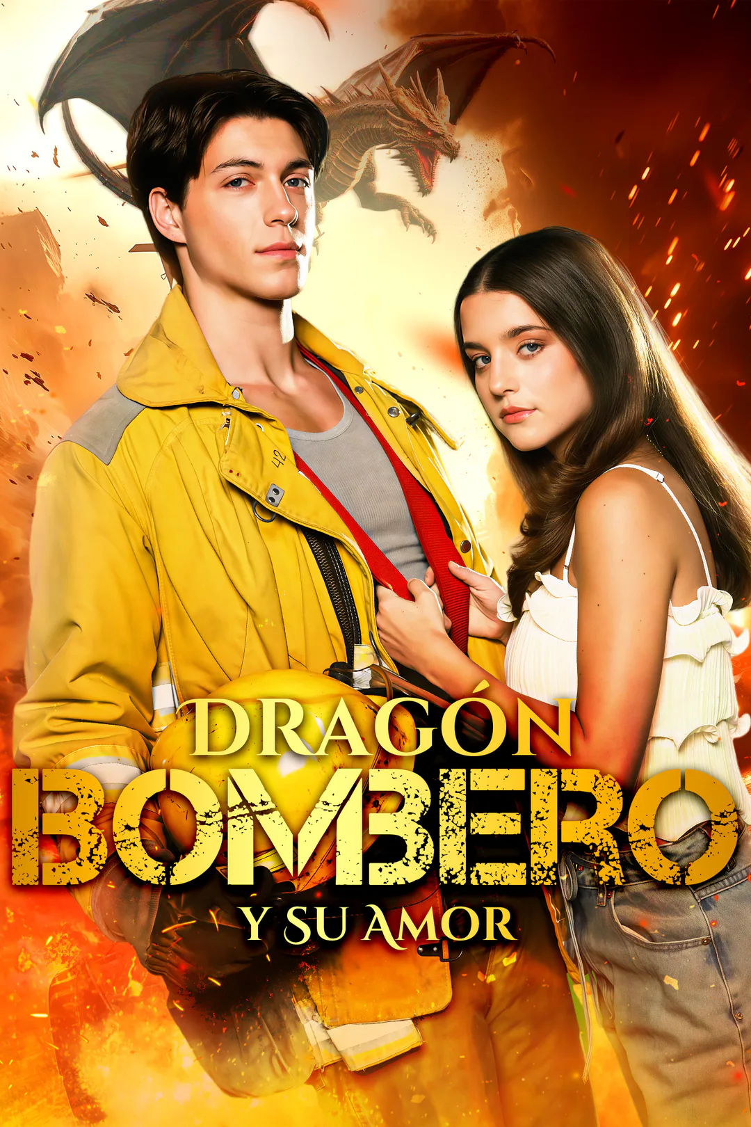 Póster de Dragón Bombero y Su Amor