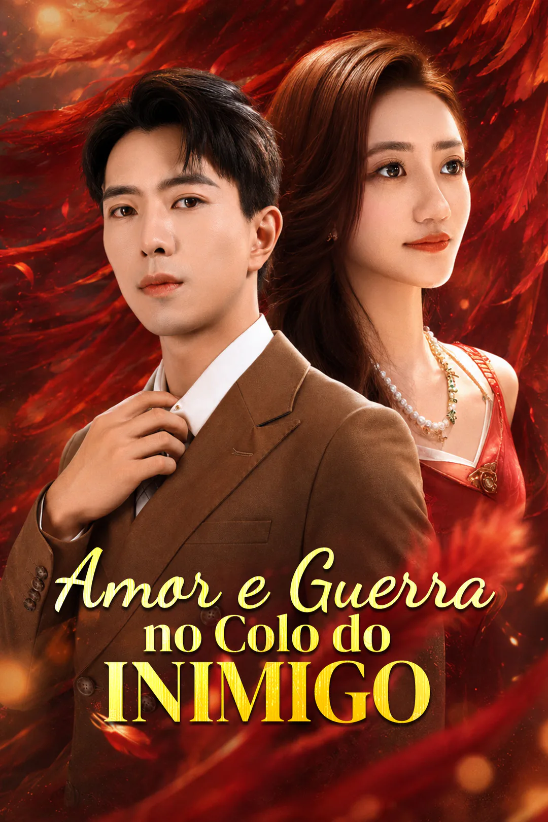Pôster de Amor e Guerra no Colo do Inimigo