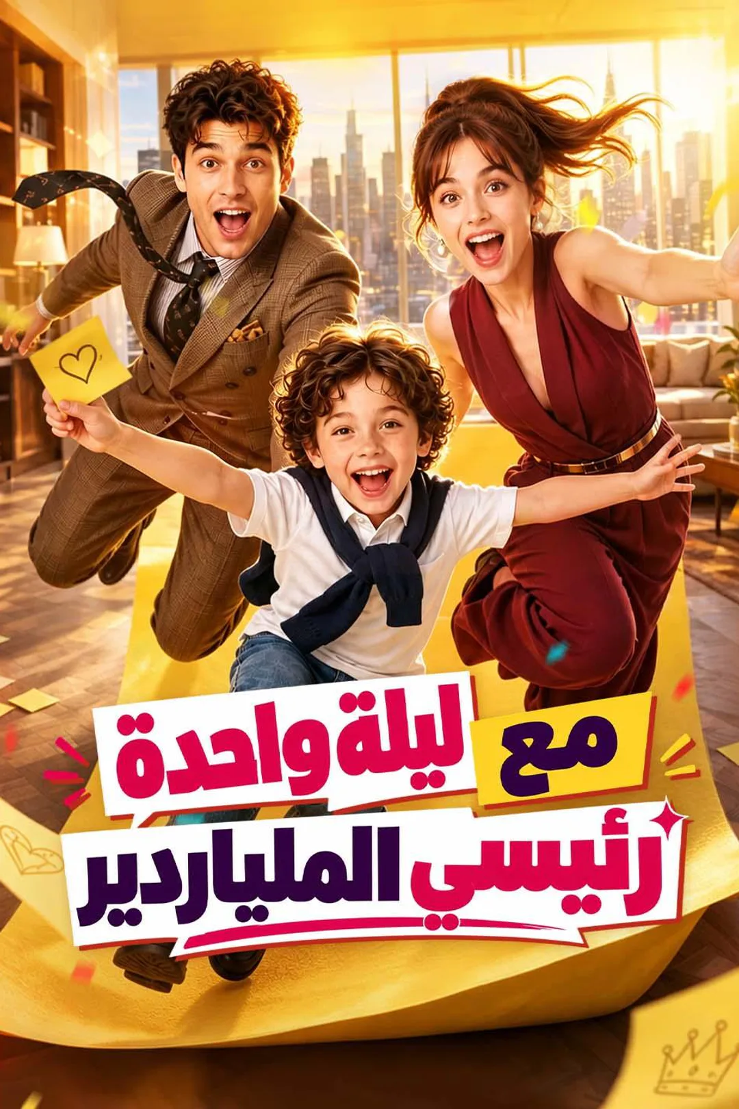 ملصق مسلسل «ليلة واحدة مع رئيسي الملياردير»