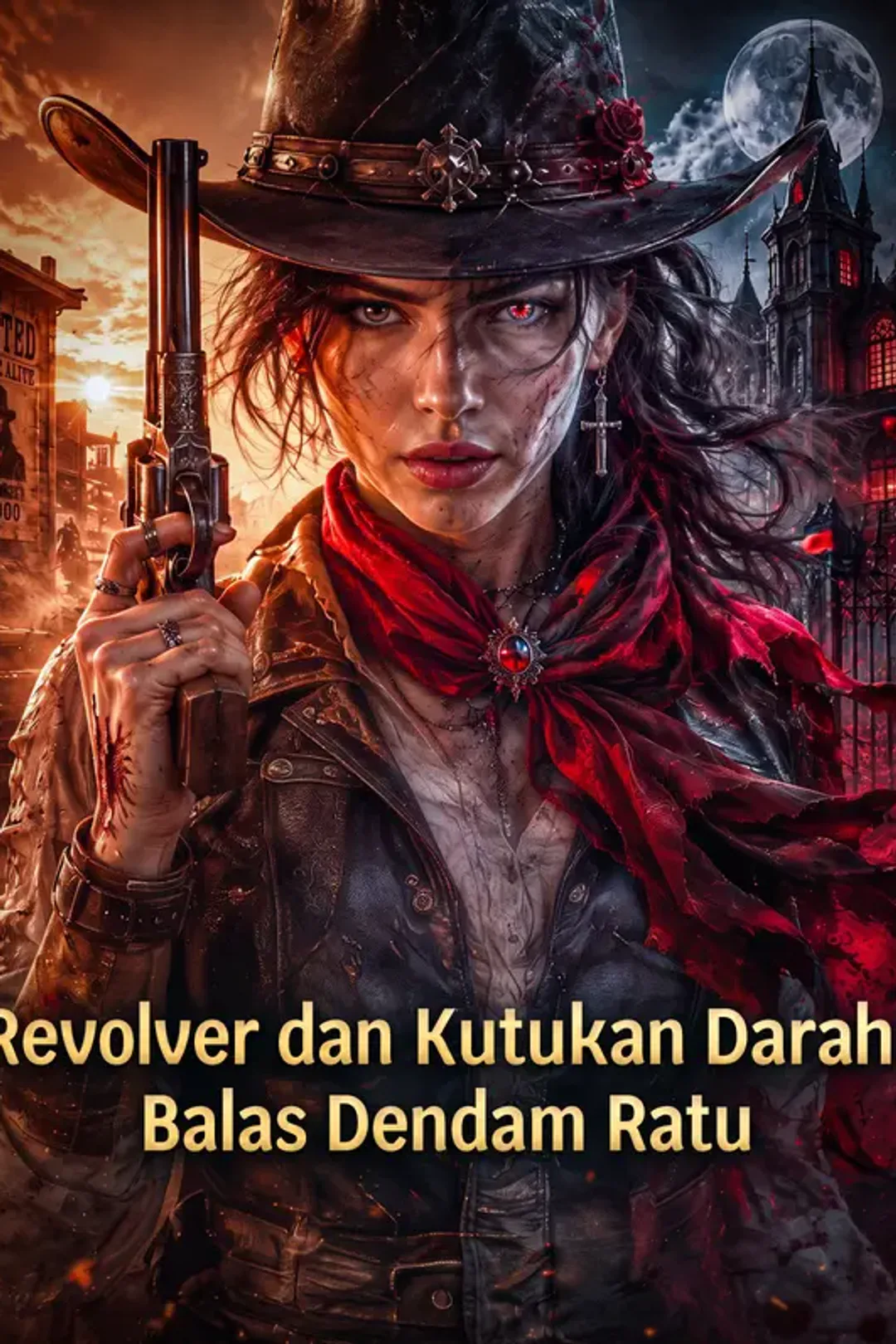 Poster Revolver dan Kutukan Darah: Balas Dendam Ratu
