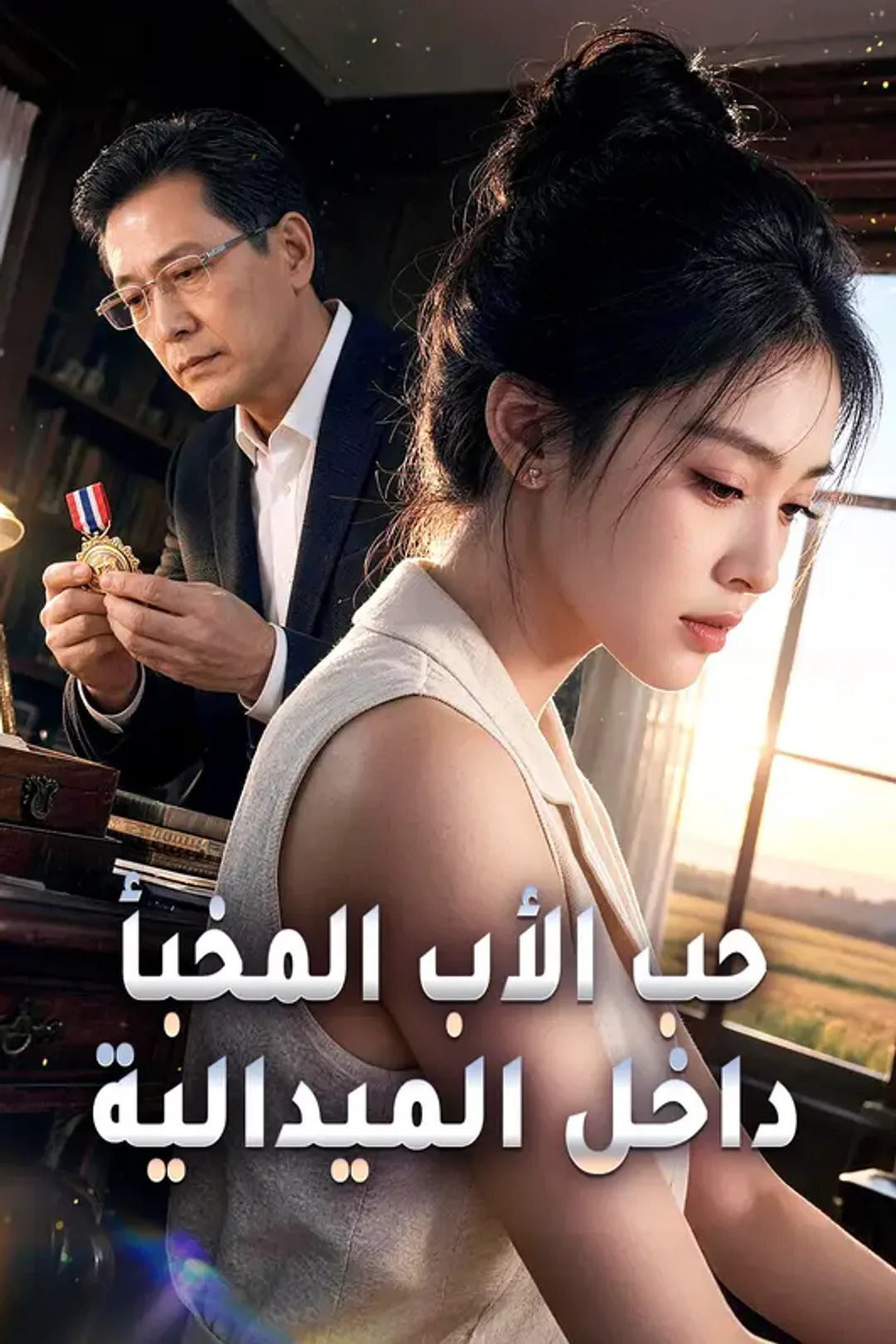 ملصق مسلسل «حب الأب المخبأ داخل الميدالية»