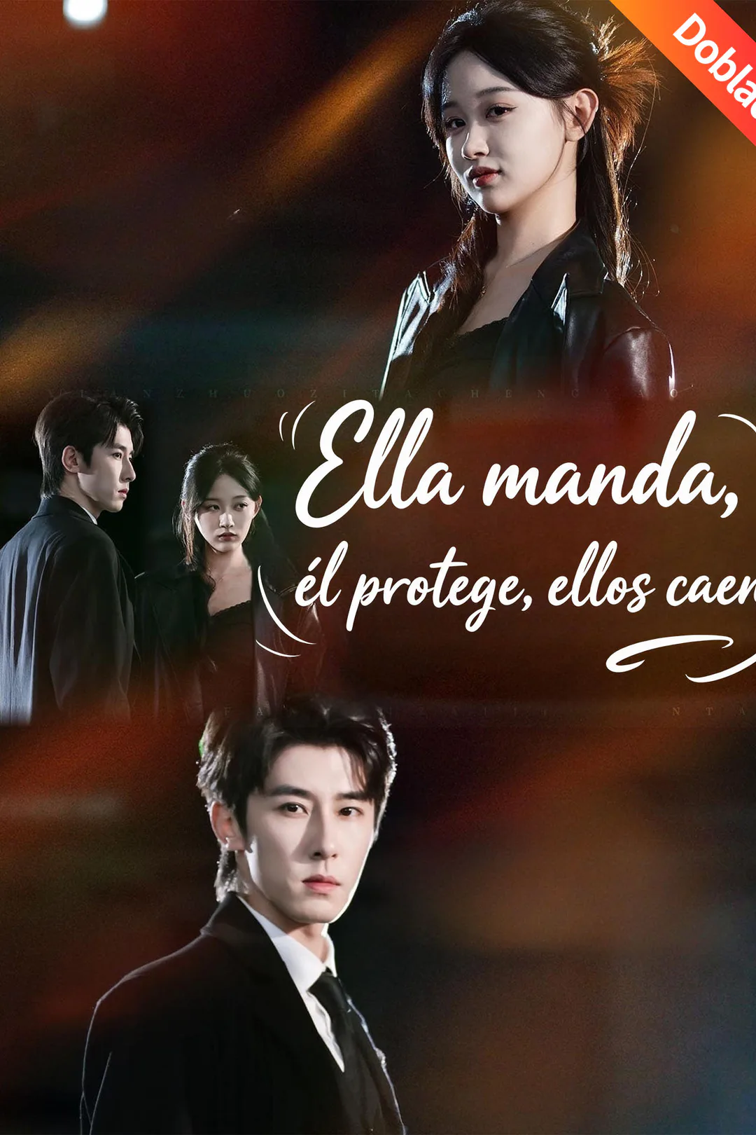 Póster de Ella manda, él protege, ellos caen