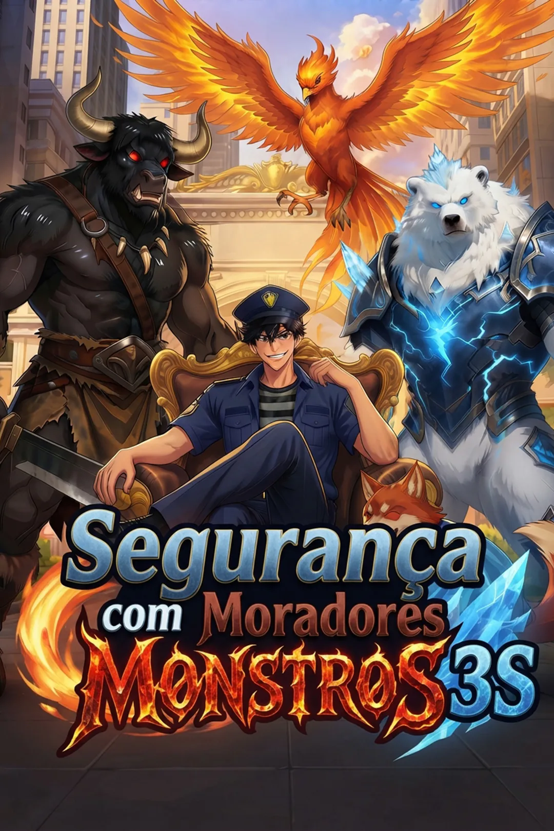 Pôster de Segurança com Moradores Monstros 3S
