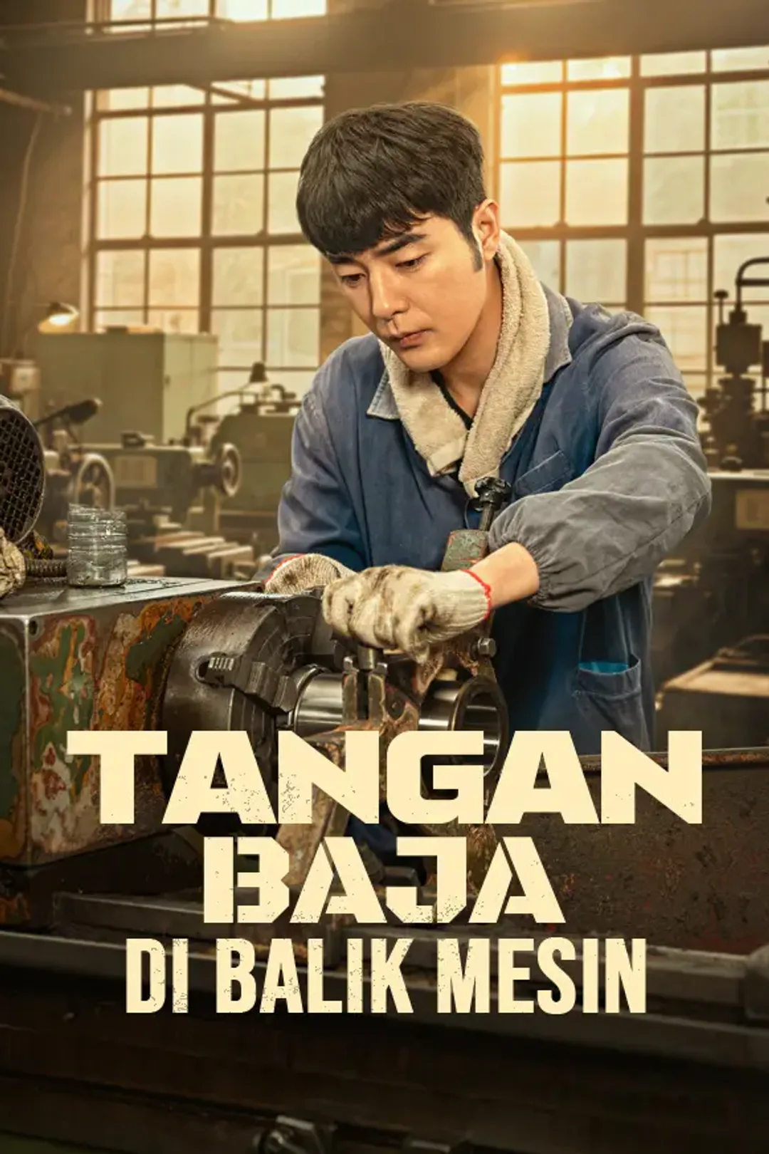 Poster Tangan Baja di Balik Mesin