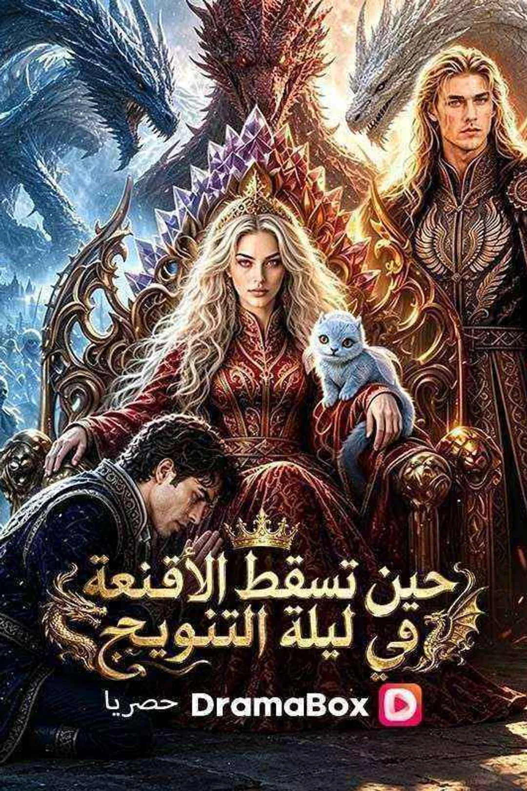 ملصق مسلسل «حين تسقط الأقنعة في ليلة التتويج»
