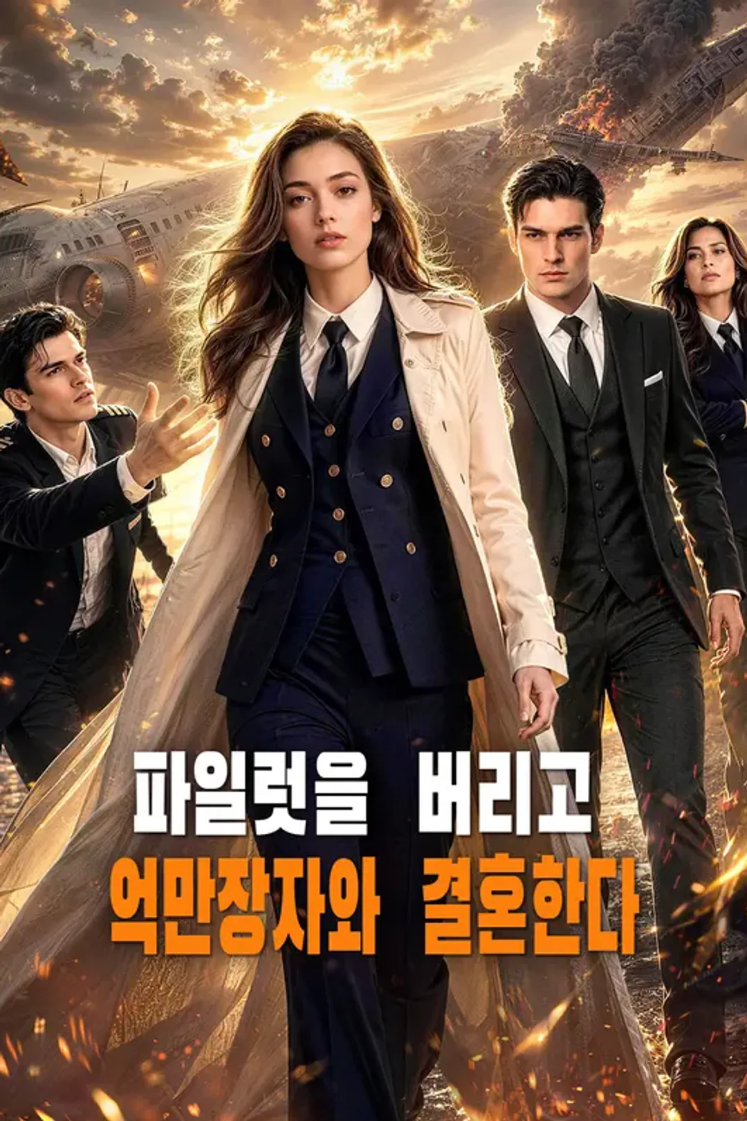 파일럿을 버리고 억만장자와 결혼한다 포스터