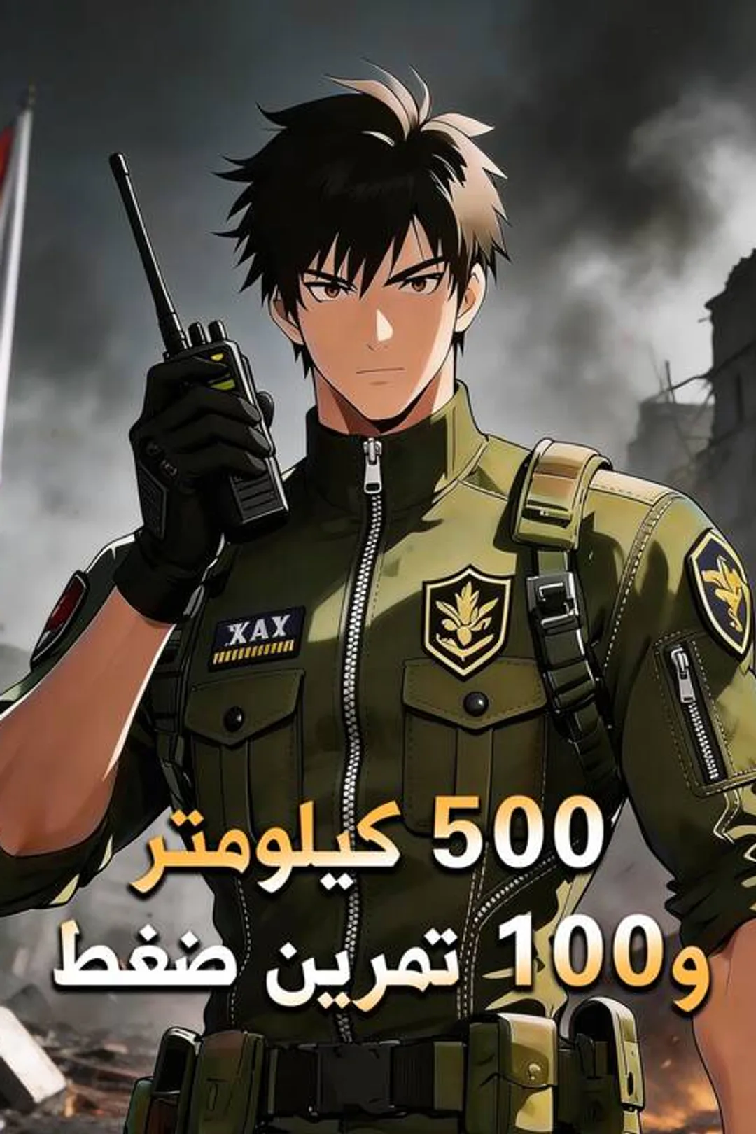 ملصق مسلسل «500 كيلومتر و100 تمرين ضغط»