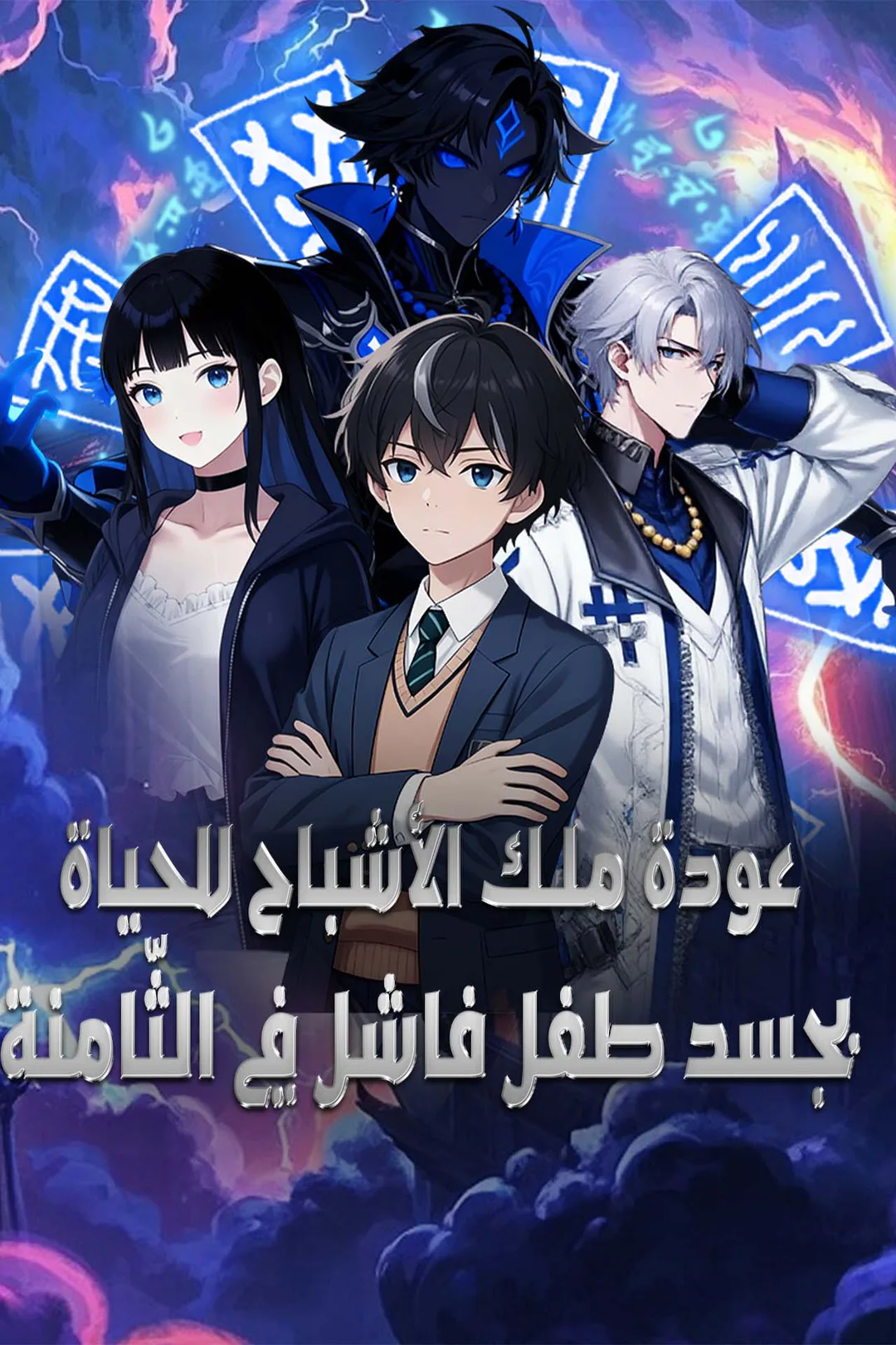 ملصق مسلسل «عودة ملك الأشباح للحياة بجسد طفل فاشل في الثّامنة»