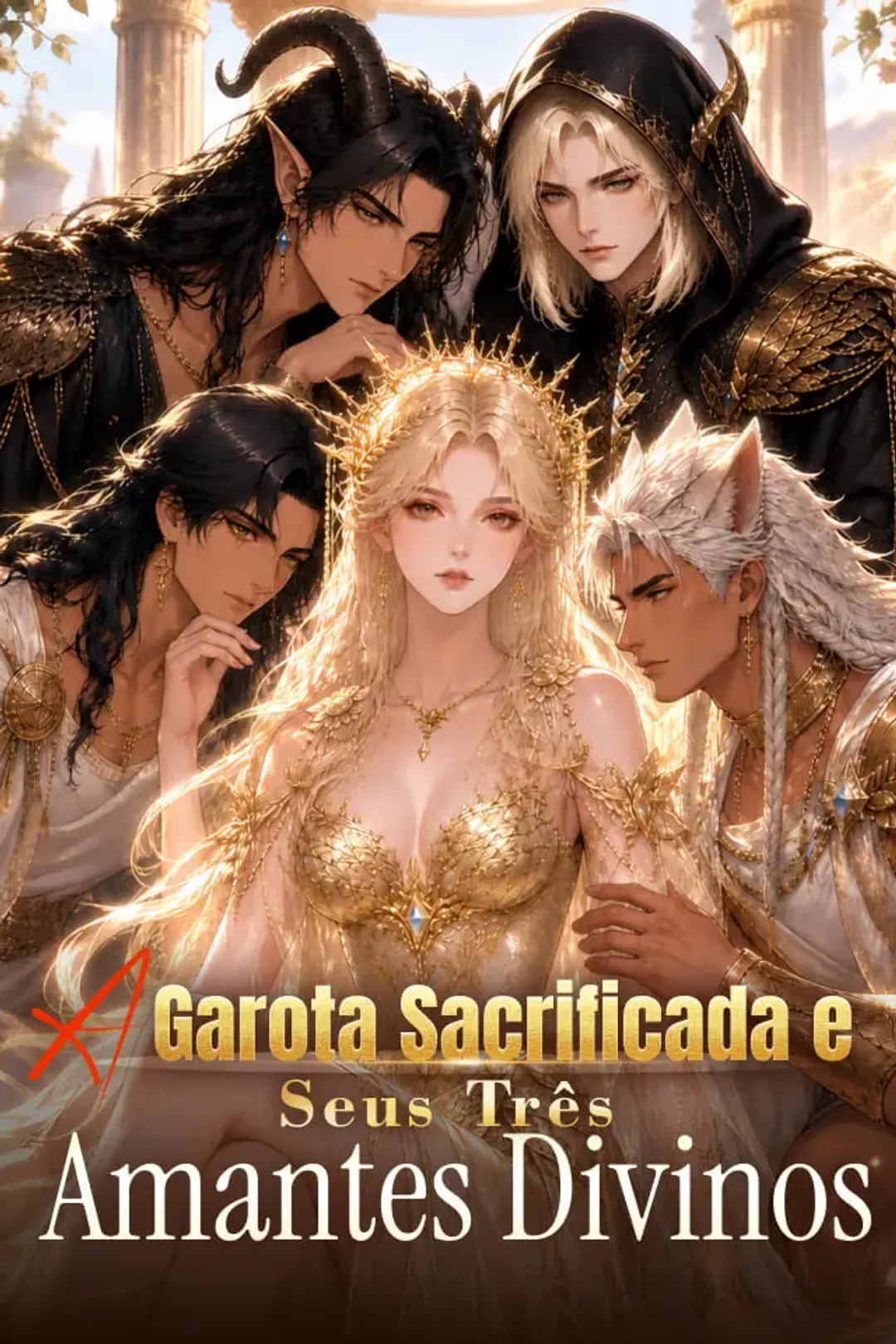 Pôster de A Garota Sacrificada e Seus Três Amantes Divinos