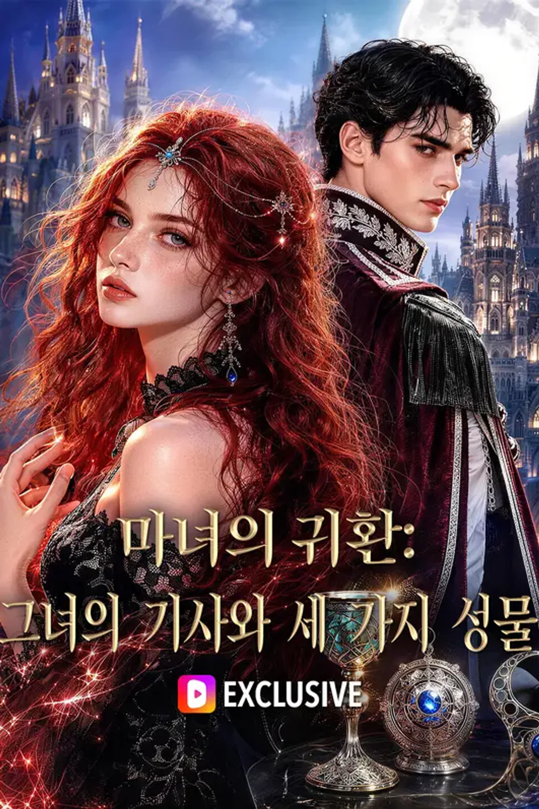 마녀의 귀환: 그녀의 기사와 세 가지 성물 포스터