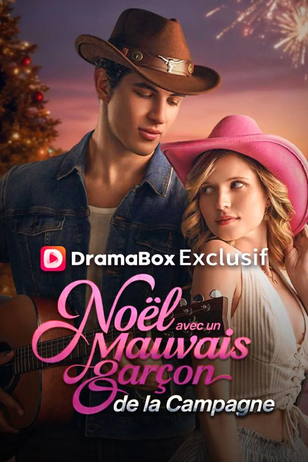 Affiche de Noël avec un Mauvais Garçon de la Campagne