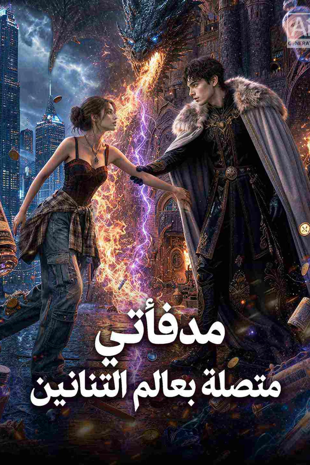 ملصق مسلسل «مدفأتي متصلة بعالم التنانين»