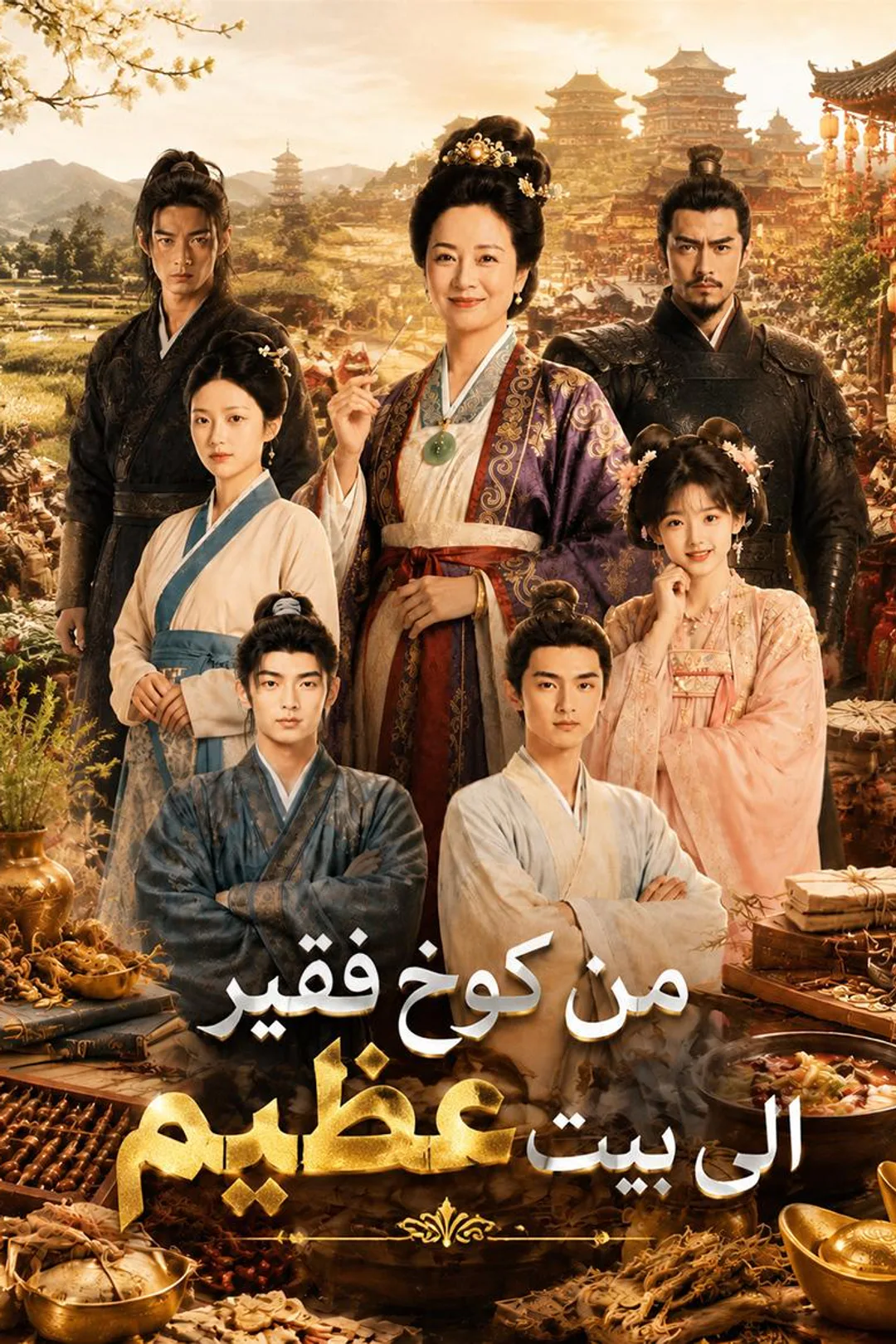 ملصق مسلسل «. من كوخ فقير إلى بيت عظيم»