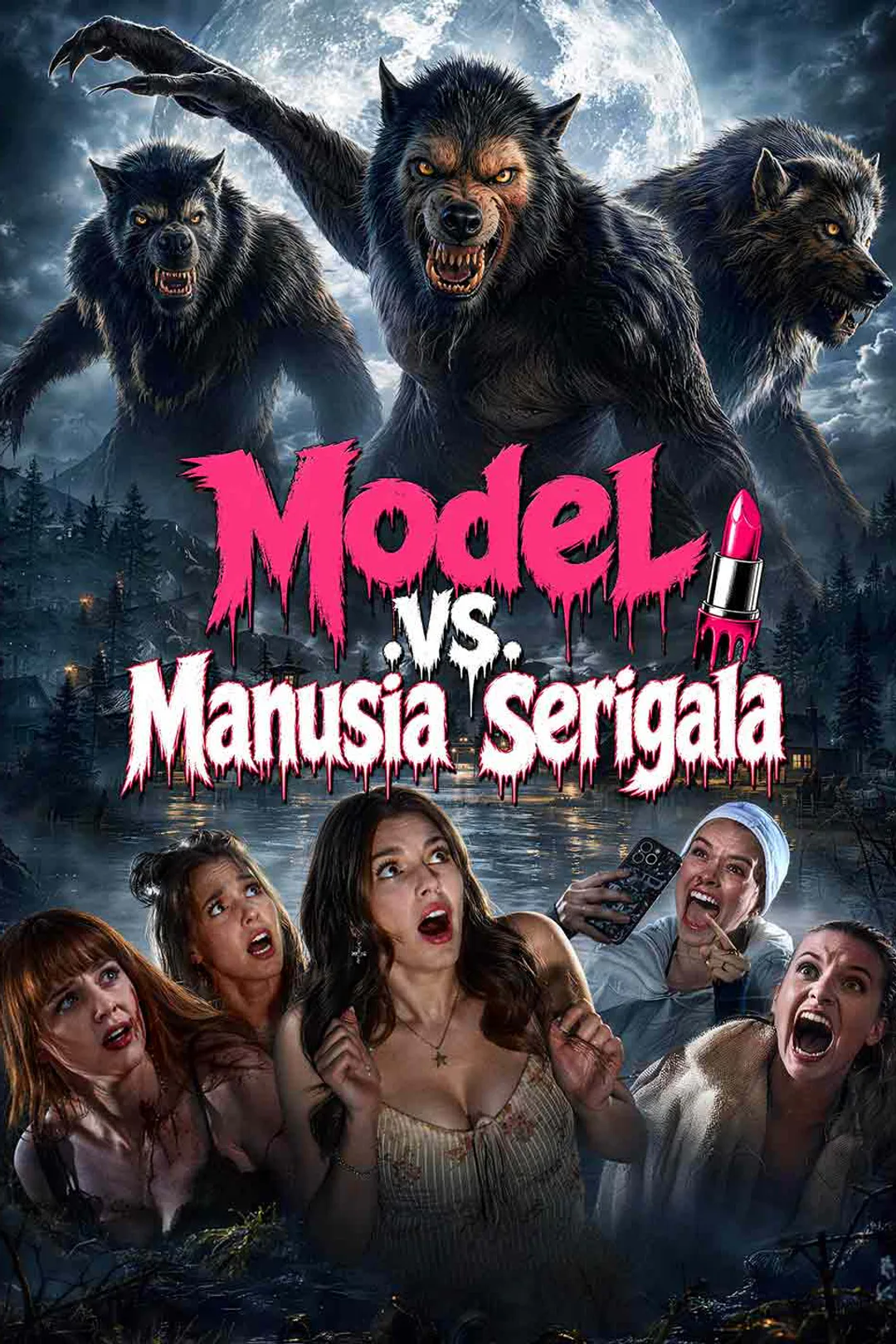 Poster Model VS Manusia Serigala