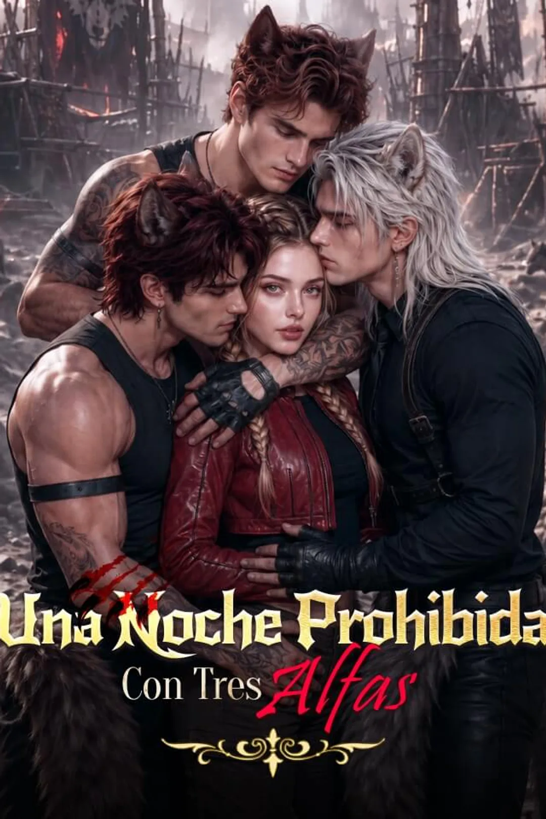 Póster de Una Noche Prohibida con Tres Alfas