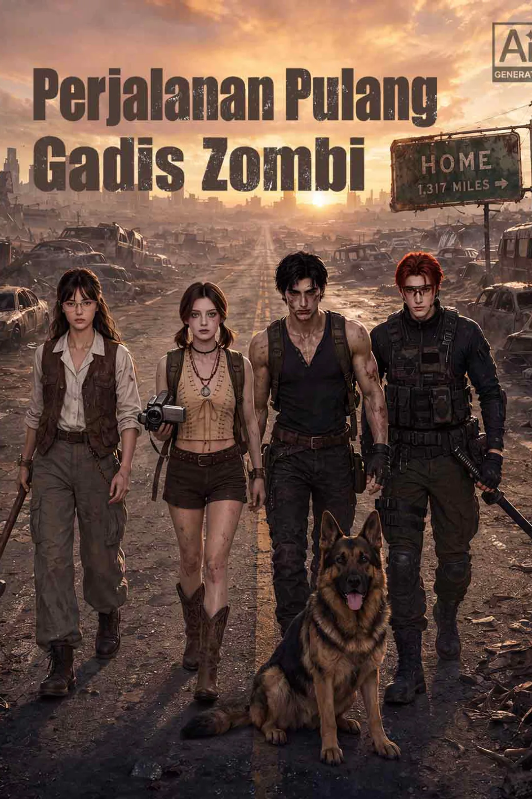Poster Perjalanan Pulang Gadis Zombi