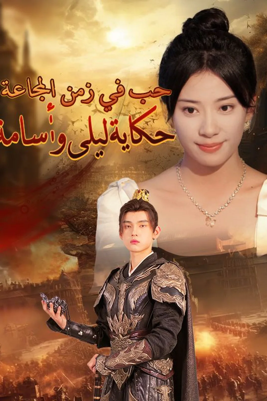 ملصق مسلسل «حب في زمن المجاعة: حكاية ليلى وأسامة»
