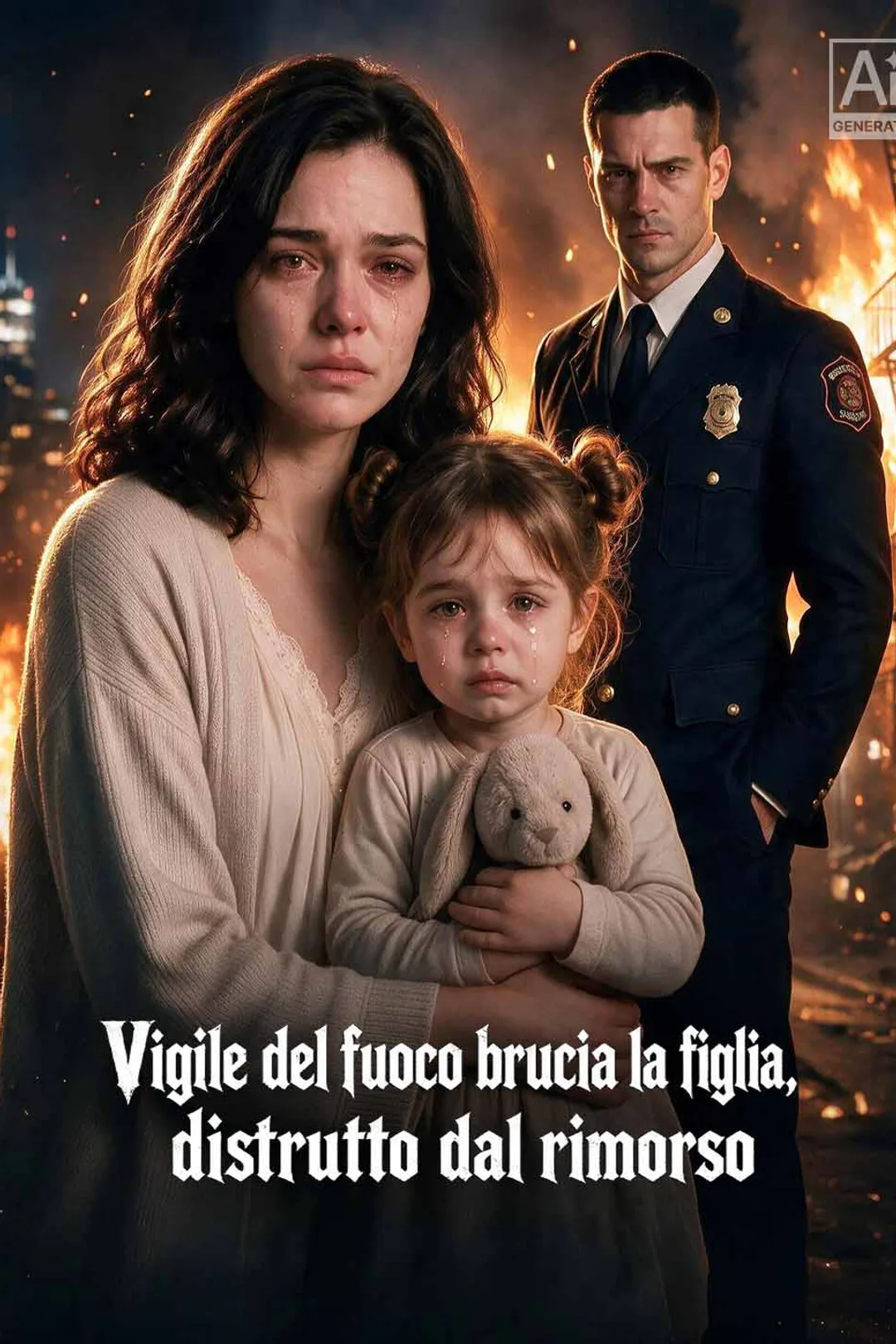Locandina di Vigile del fuoco brucia la figlia, distrutto dal rimorso