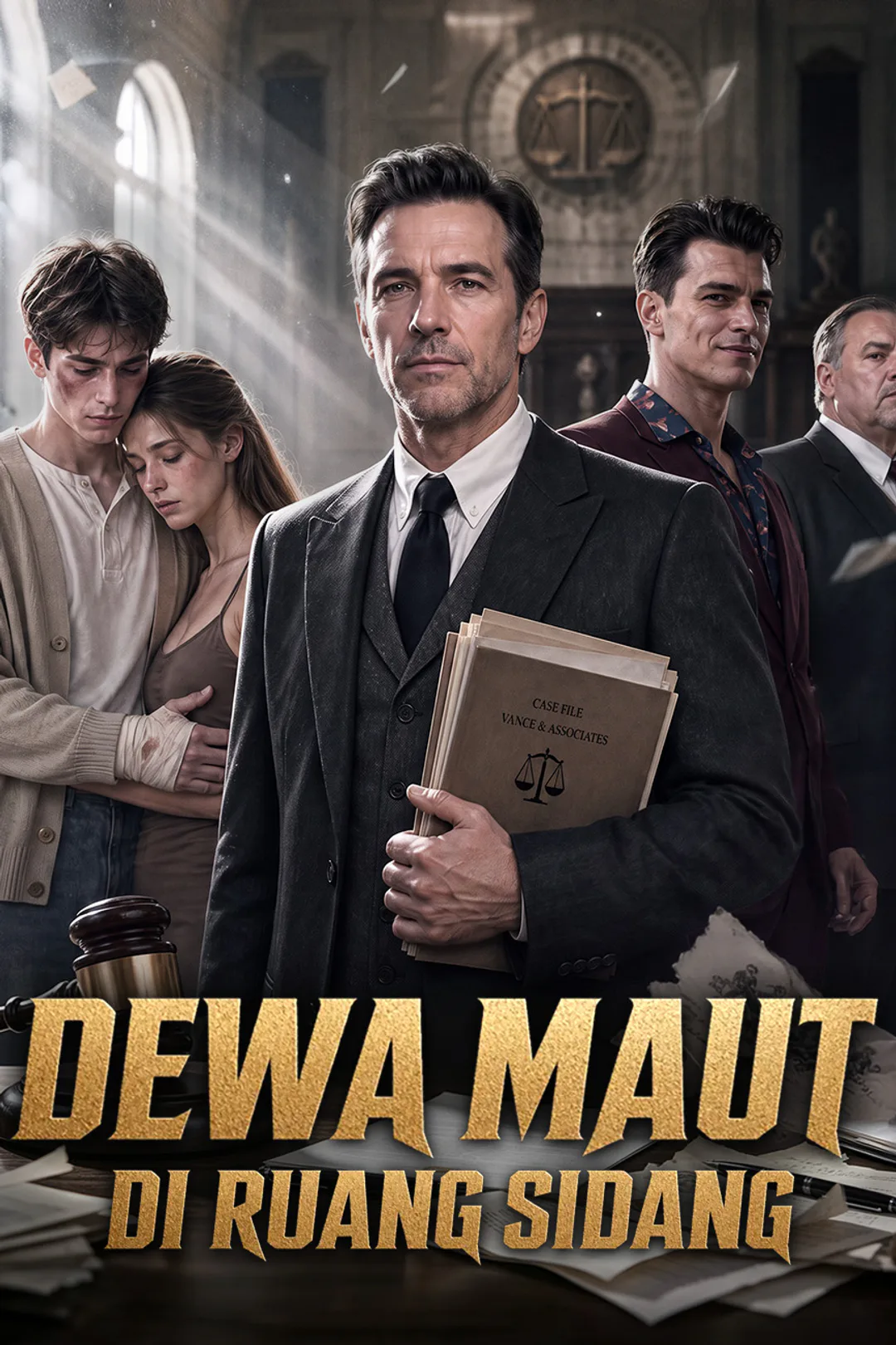 Poster Dewa Maut di Ruang Sidang