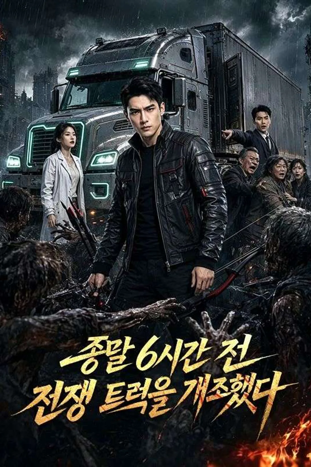 Poster 종말 6시간 전, 전쟁 트럭을 개조했다