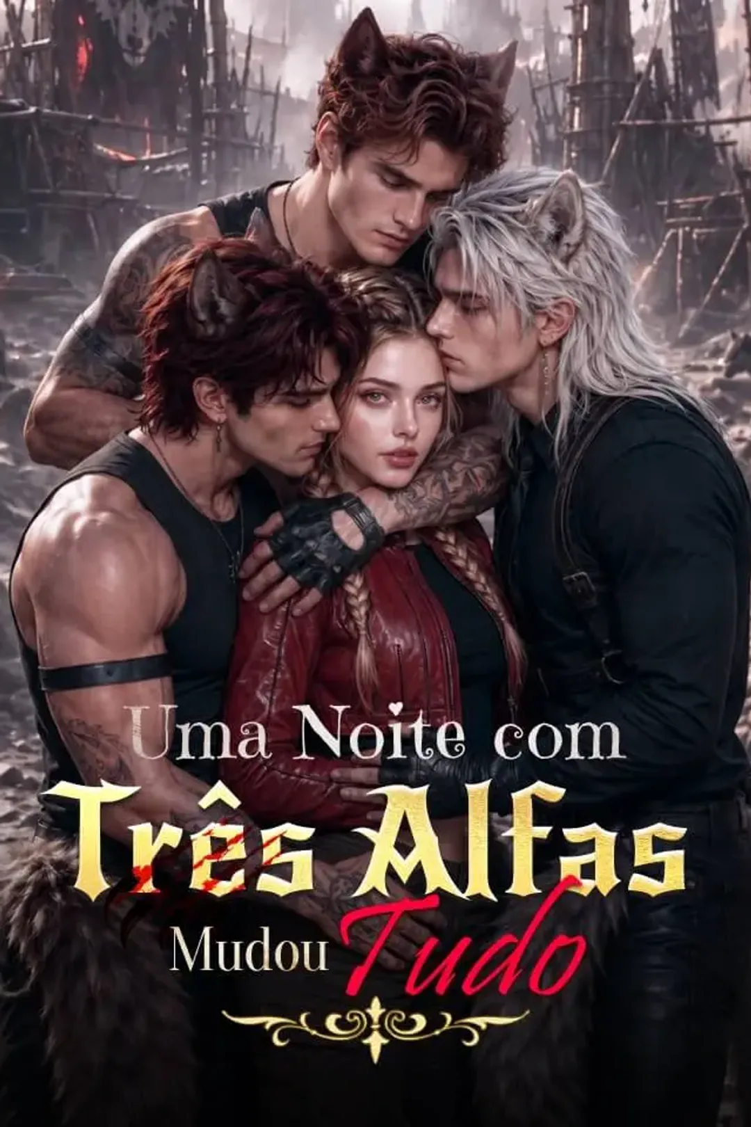 Pôster de Uma Noite com Três Alfas Mudou Tudo