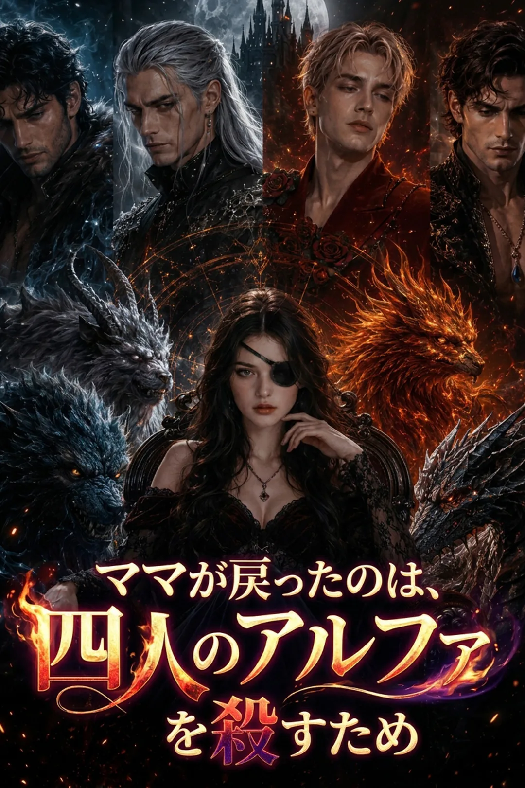 ママが戻ったのは、四人のアルファを殺すためのポスター