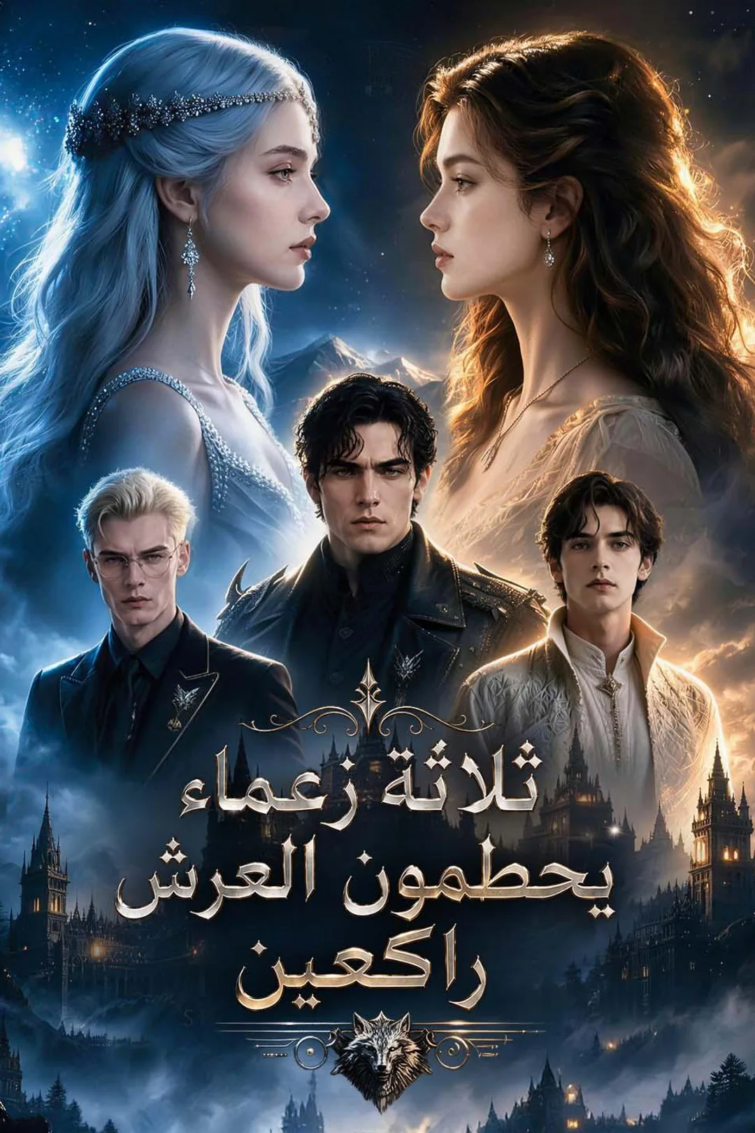 ملصق مسلسل «ثلاثة زعماء يحطمون العرش راكعين»