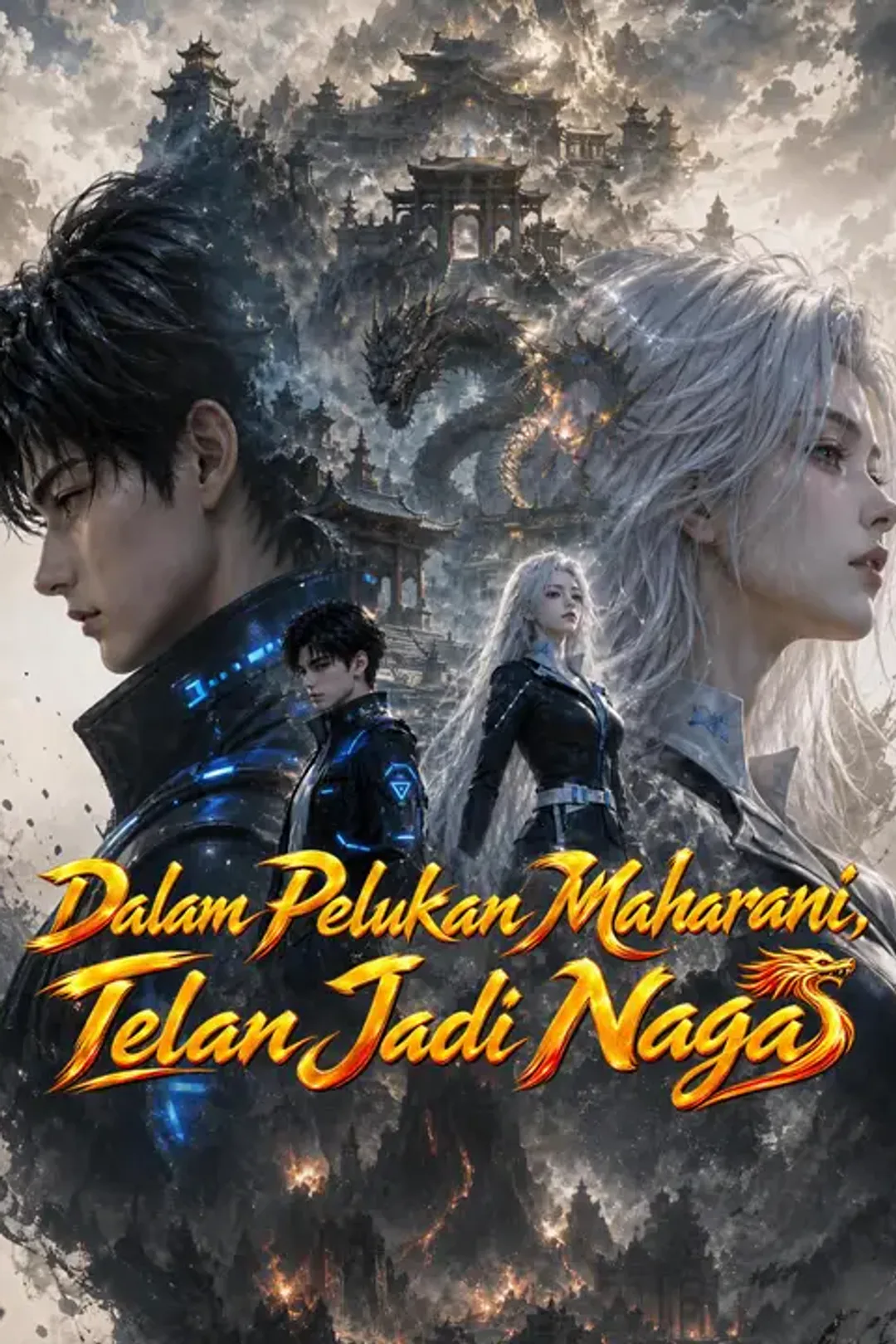 Poster Dalam Pelukan Maharani, Telan Jadi Naga