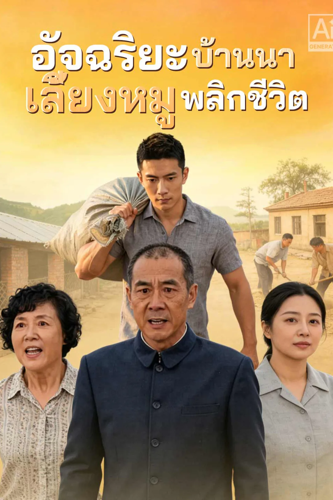 โปสเตอร์ อัจฉริยะบ้านนา เลี้ยงหมูพลิกชีวิต